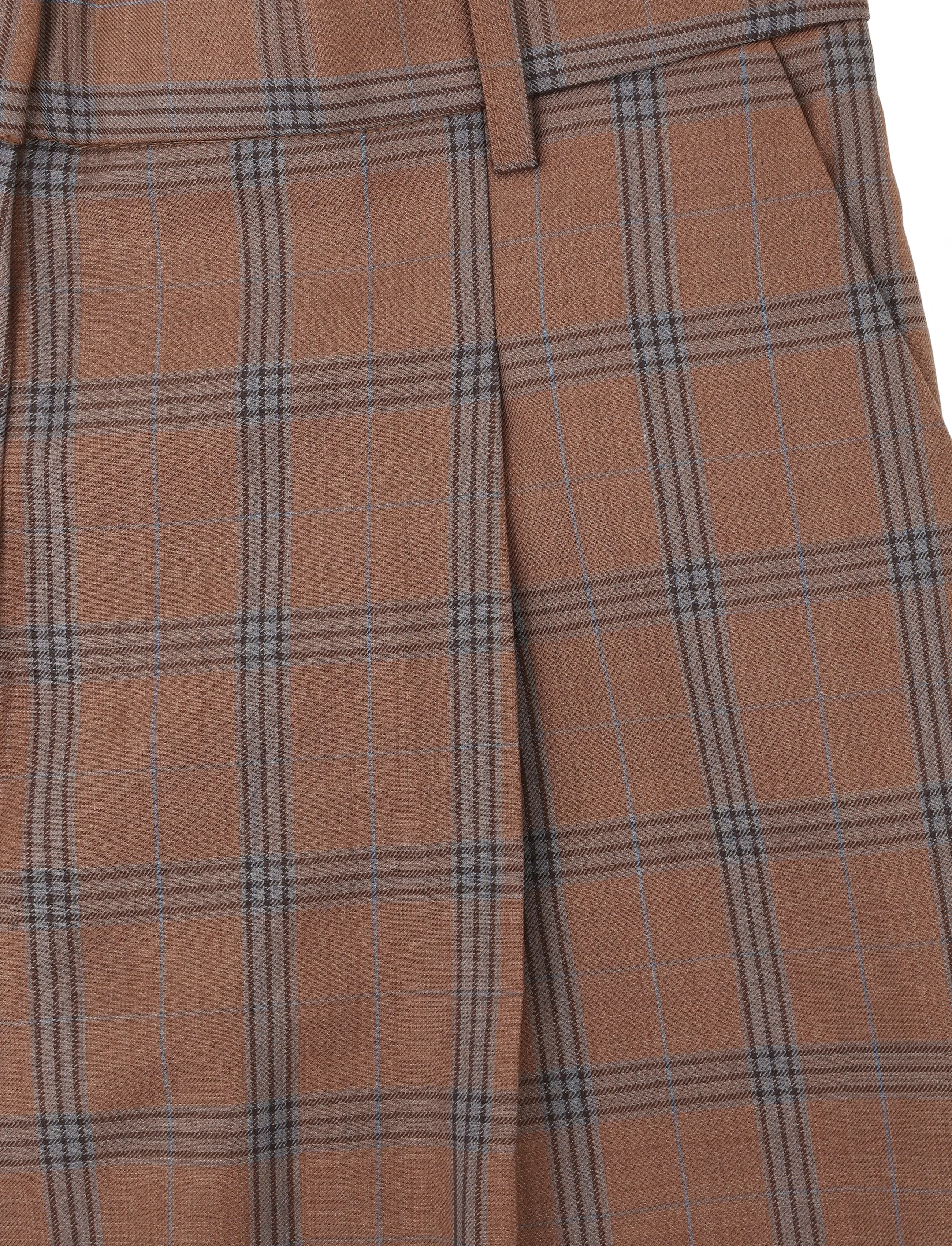 Malina - Nisa Mid Rise Suit Pants - anzugshosen - camel checks - 5