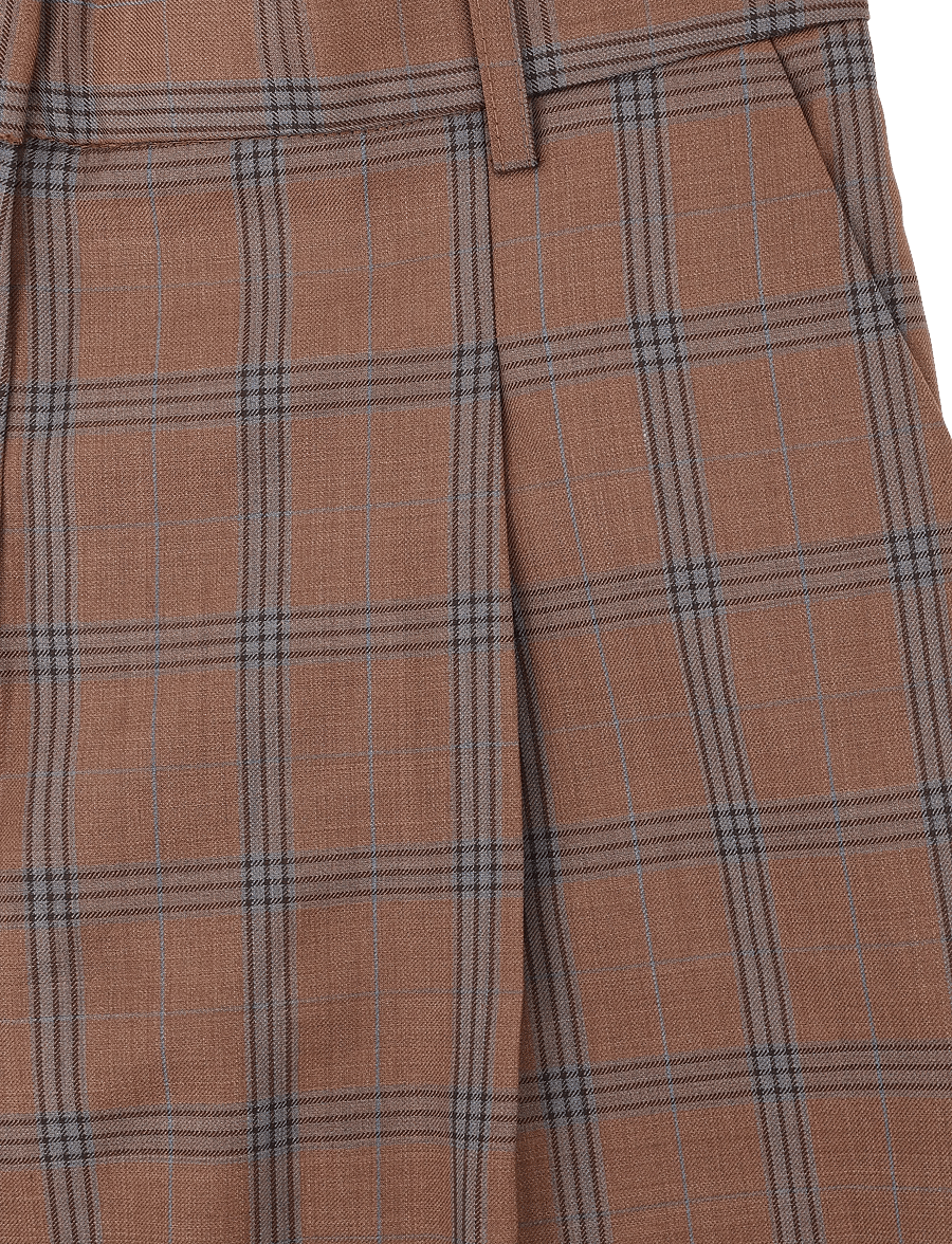 Malina - Nisa Mid Rise Suit Pants - anzugshosen - camel checks - 5