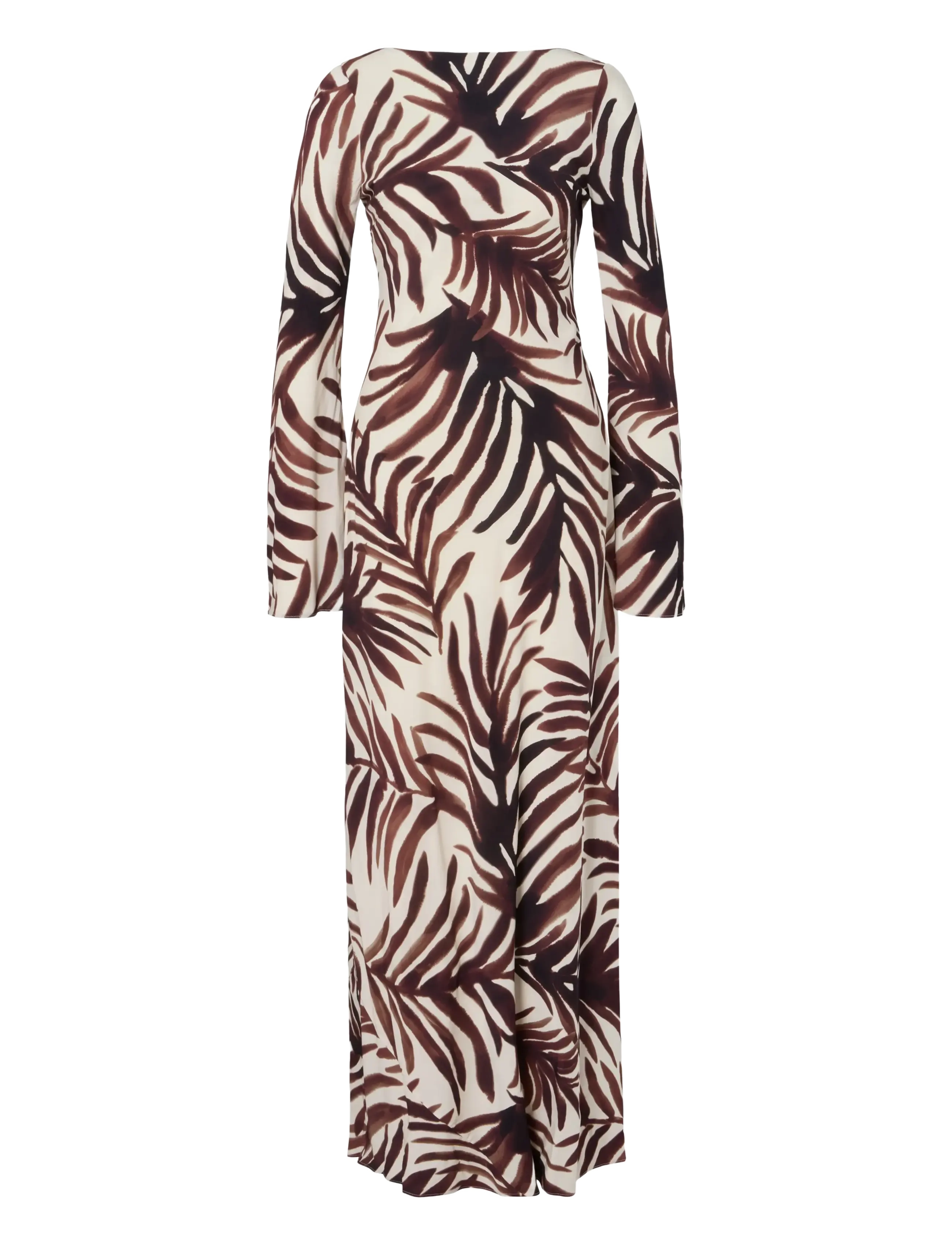 Malina - Jennelie Open Back Chiffon Maxi Dress - maxi kjoler - burnt leaf - 1