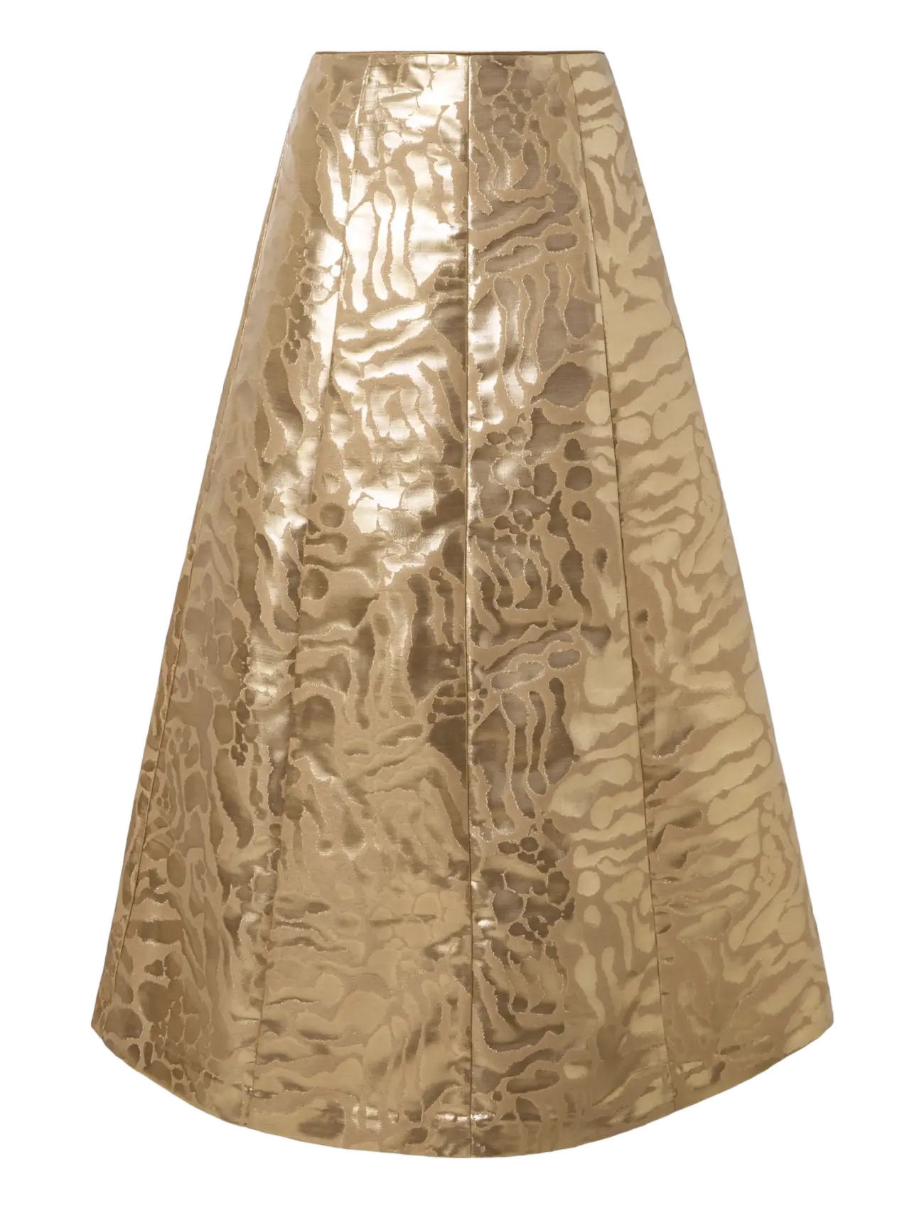 Malina Meline Jacquard Midi Skirt - Riided - SAVANNAH METALLIC / gold