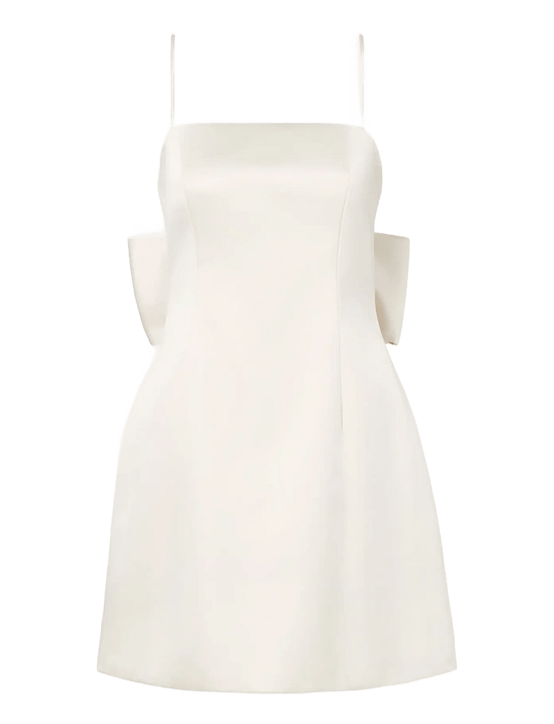 Malina - Florinna Slip Bow Mini Dress - kurze kleider - vanilla - 2