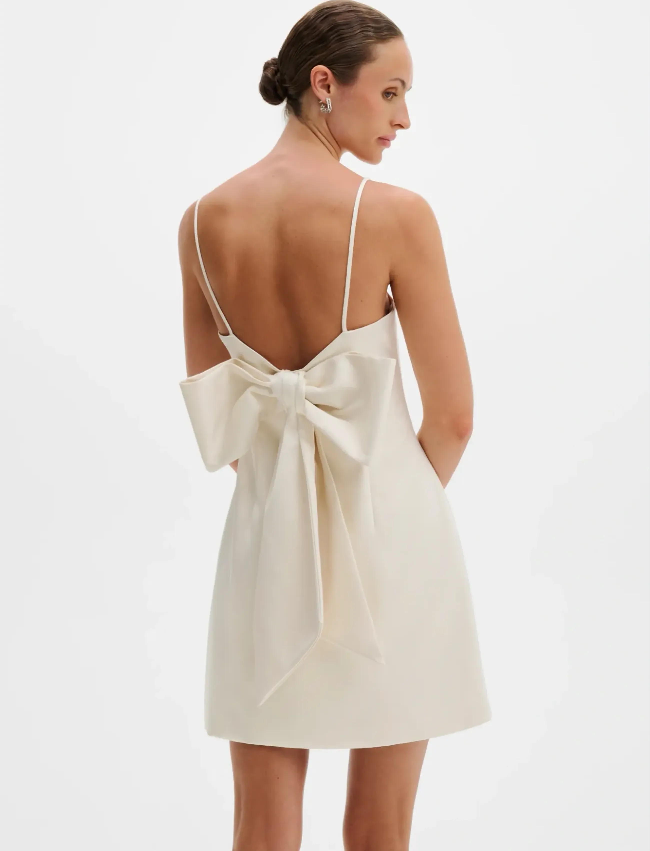 Malina - Florinna Slip Bow Mini Dress - confirmation - vanilla - 4