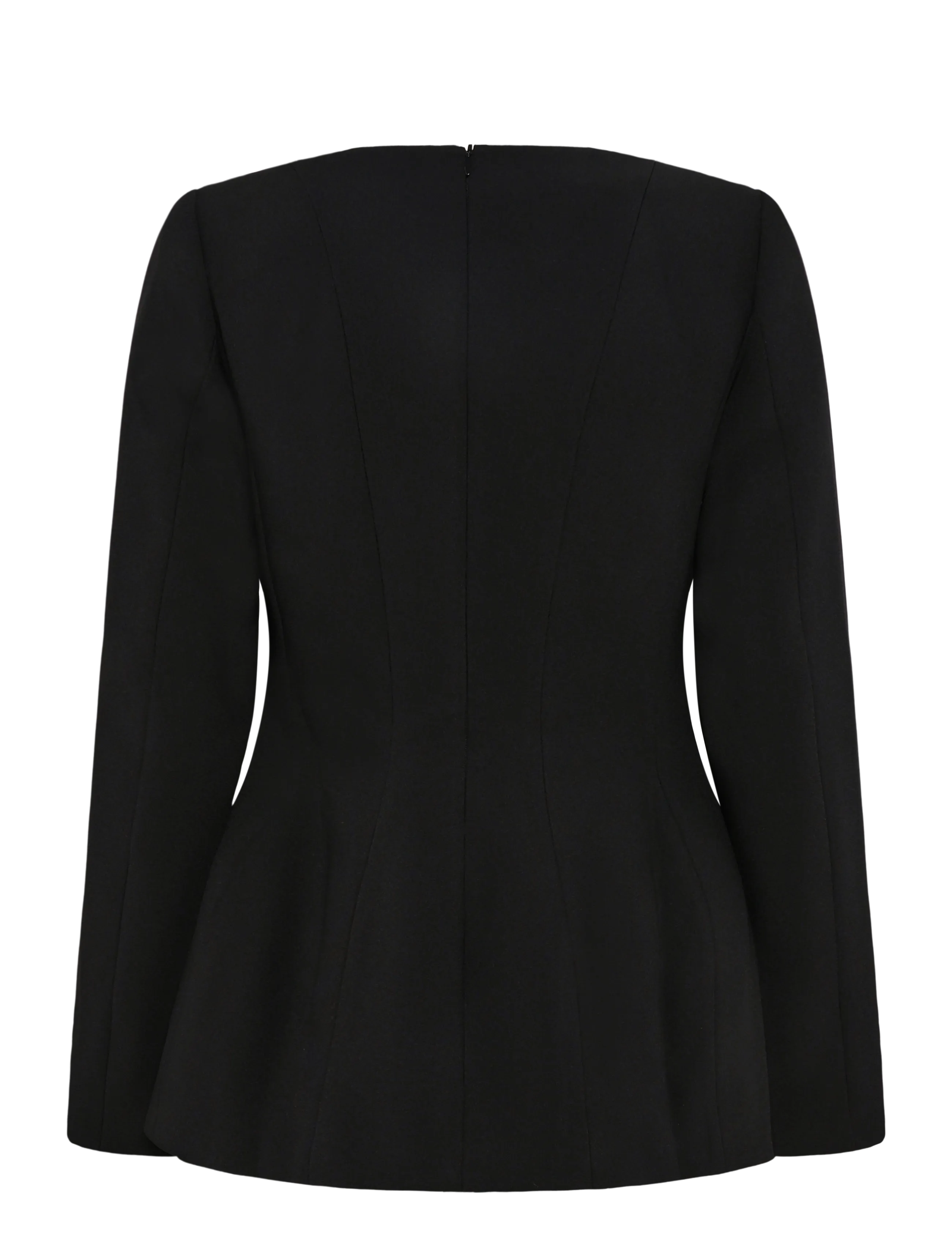 Malina - Ninni Cut-Out Shoulder Hourglass Top - långärmade blusar - black - 2