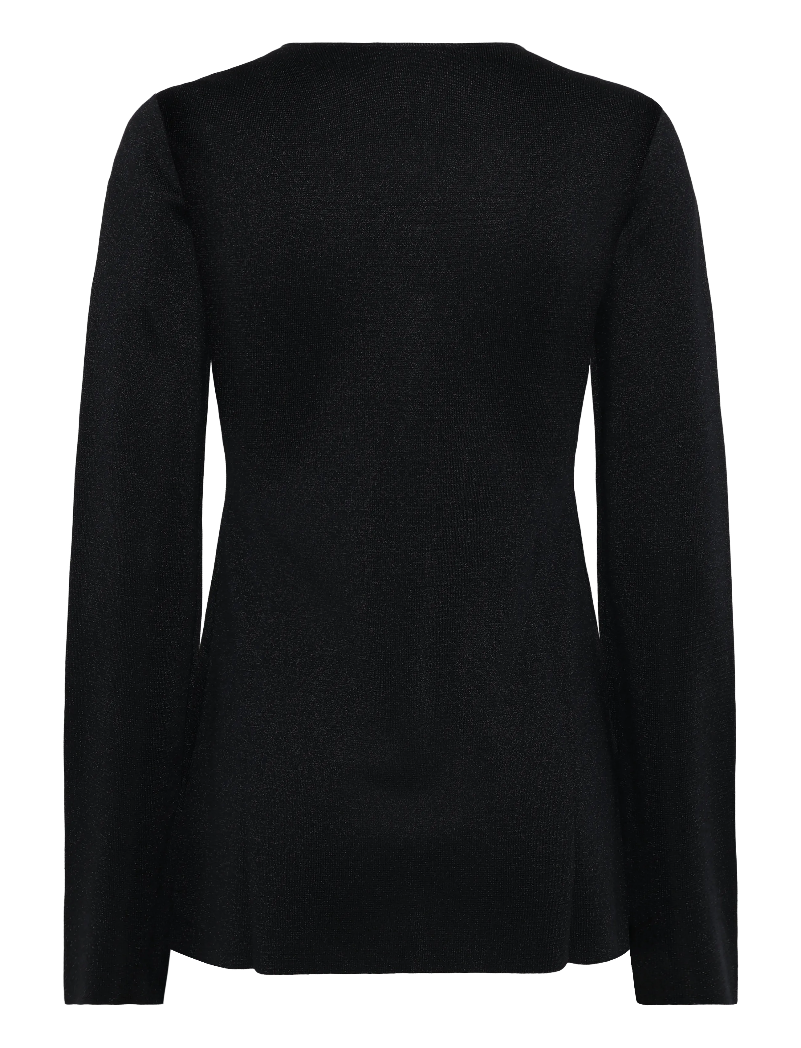 Malina - Azra Metallic Milano Knitted Cardigan - strickjacken - black - 2