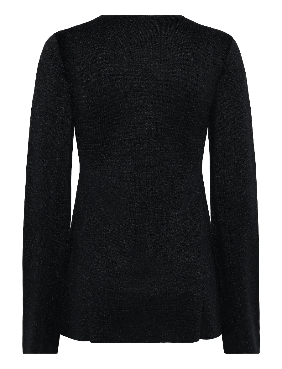 Malina - Azra Metallic Milano Knitted Cardigan - strickjacken - black - 2