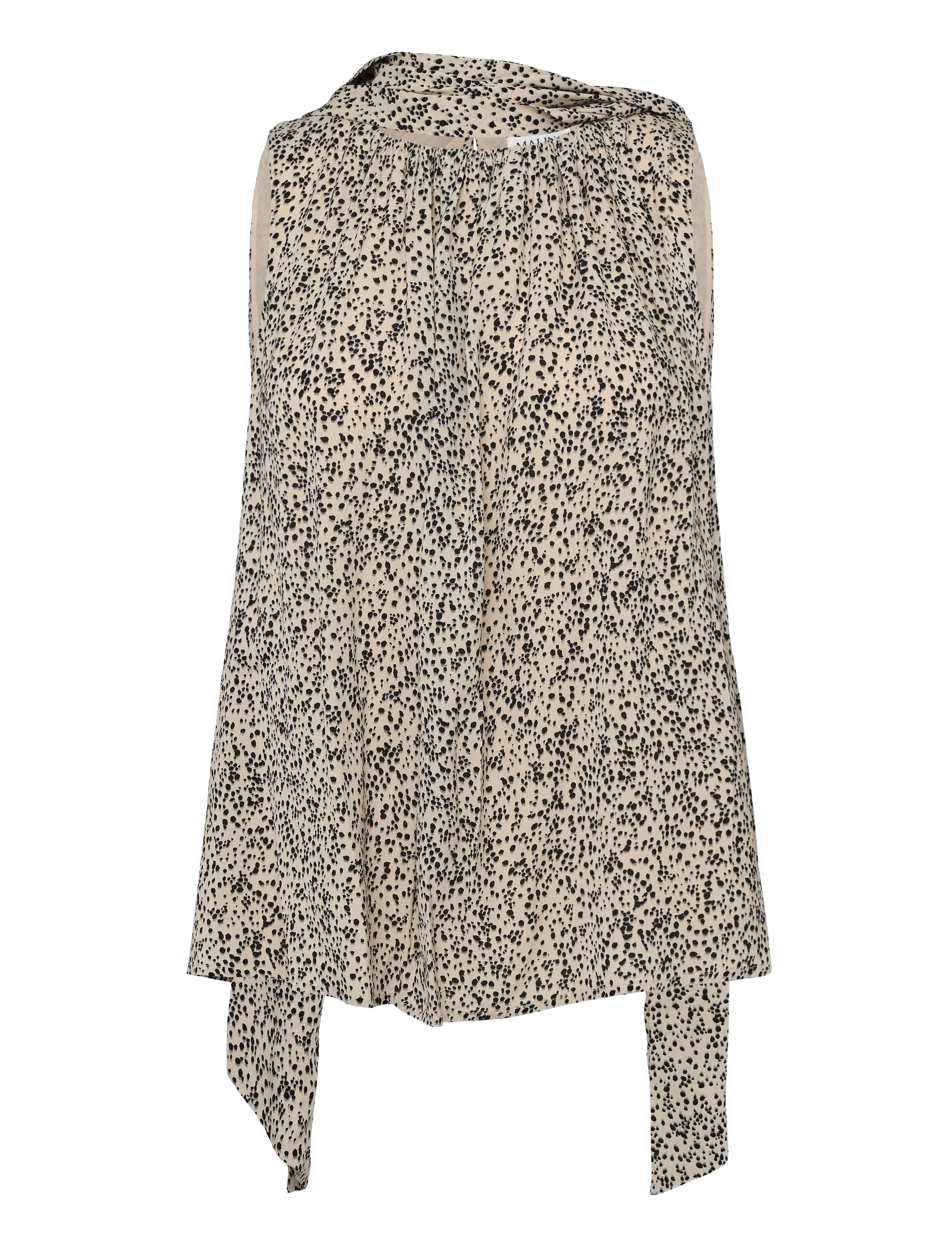 Malina Olivia Sleeveless Scarf Detail Top - Ärmellose Tops - SHADED DOT / cream
