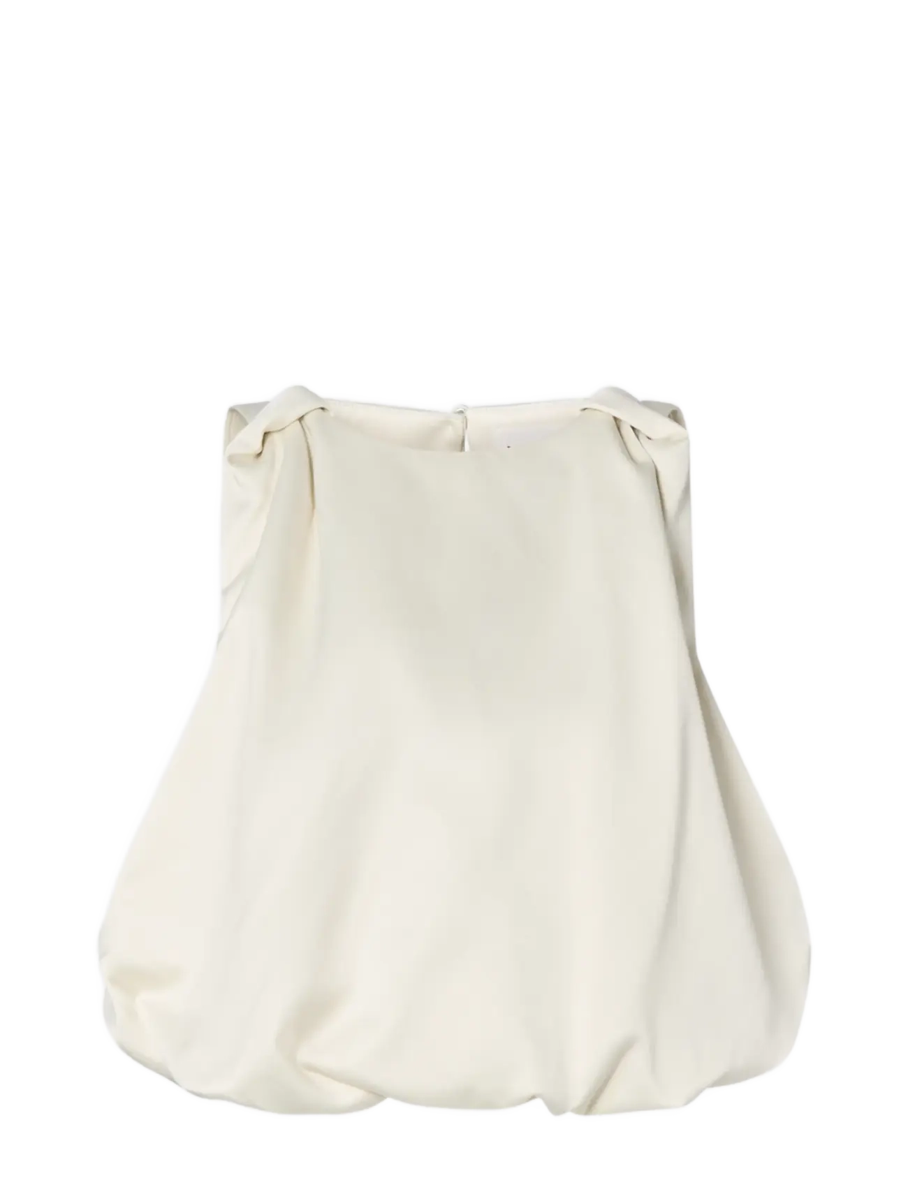 Malina - Valentina Knotted Shoulder Satin Top - pearl - 1