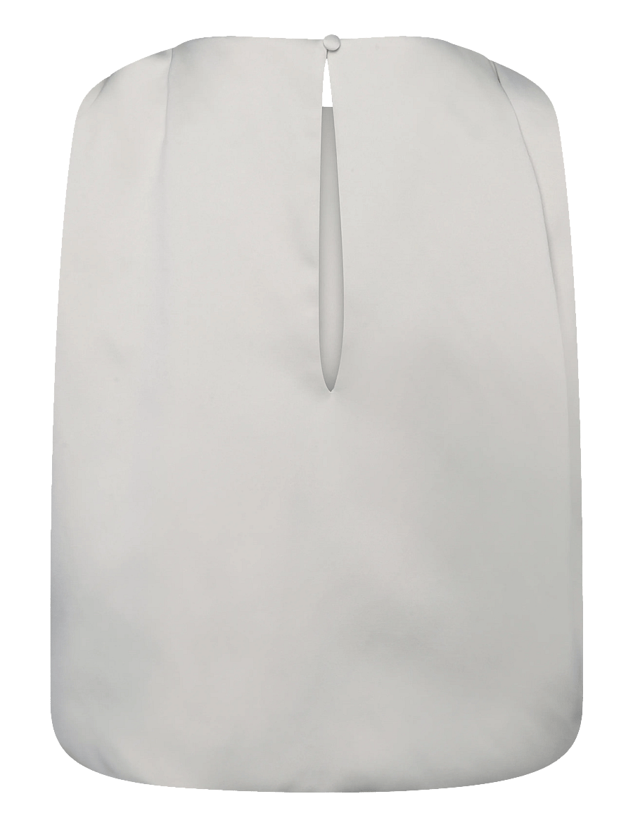 Malina - Valentina Knotted Shoulder Satin Top - Ärmlösa blusar - pearl - 2