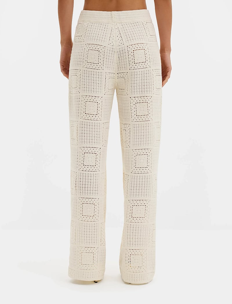 Malina - Aleya Wide Crochet Pants - wide leg trousers - vanilla - 3