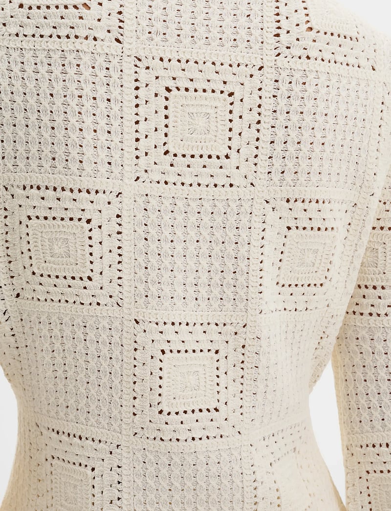 Malina - Mirella Fitted Crochet Cardigan - koftor - vanilla - 3