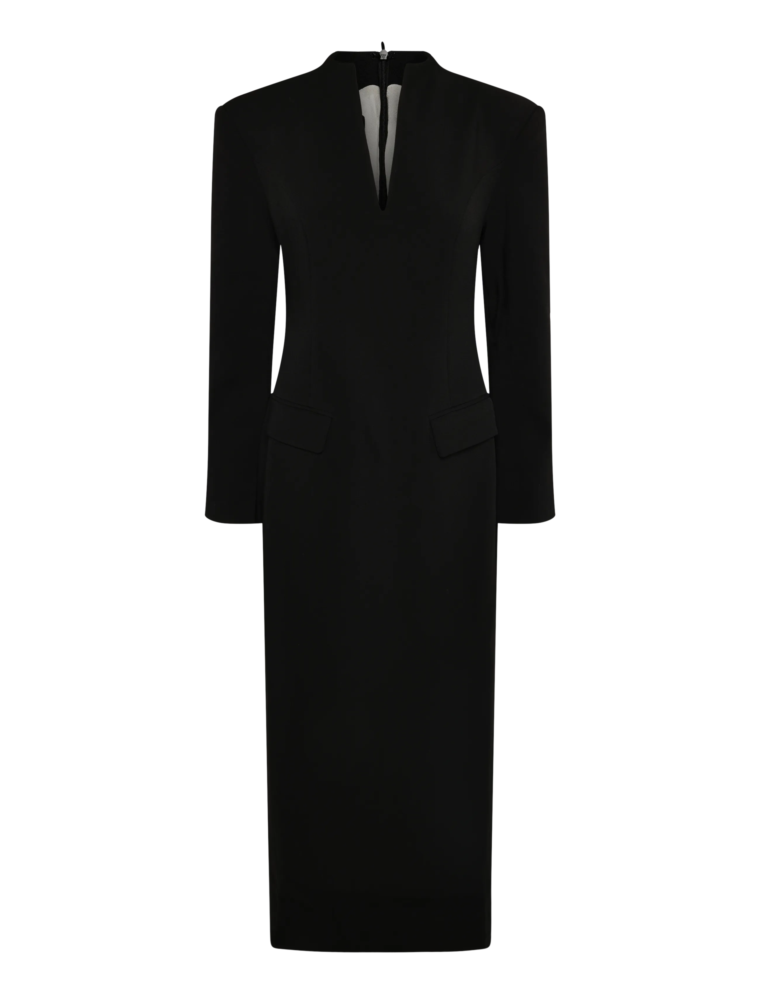 Malina - Vanesa Deep V-Neck Maxi Dress - aftenkjoler - black - 1