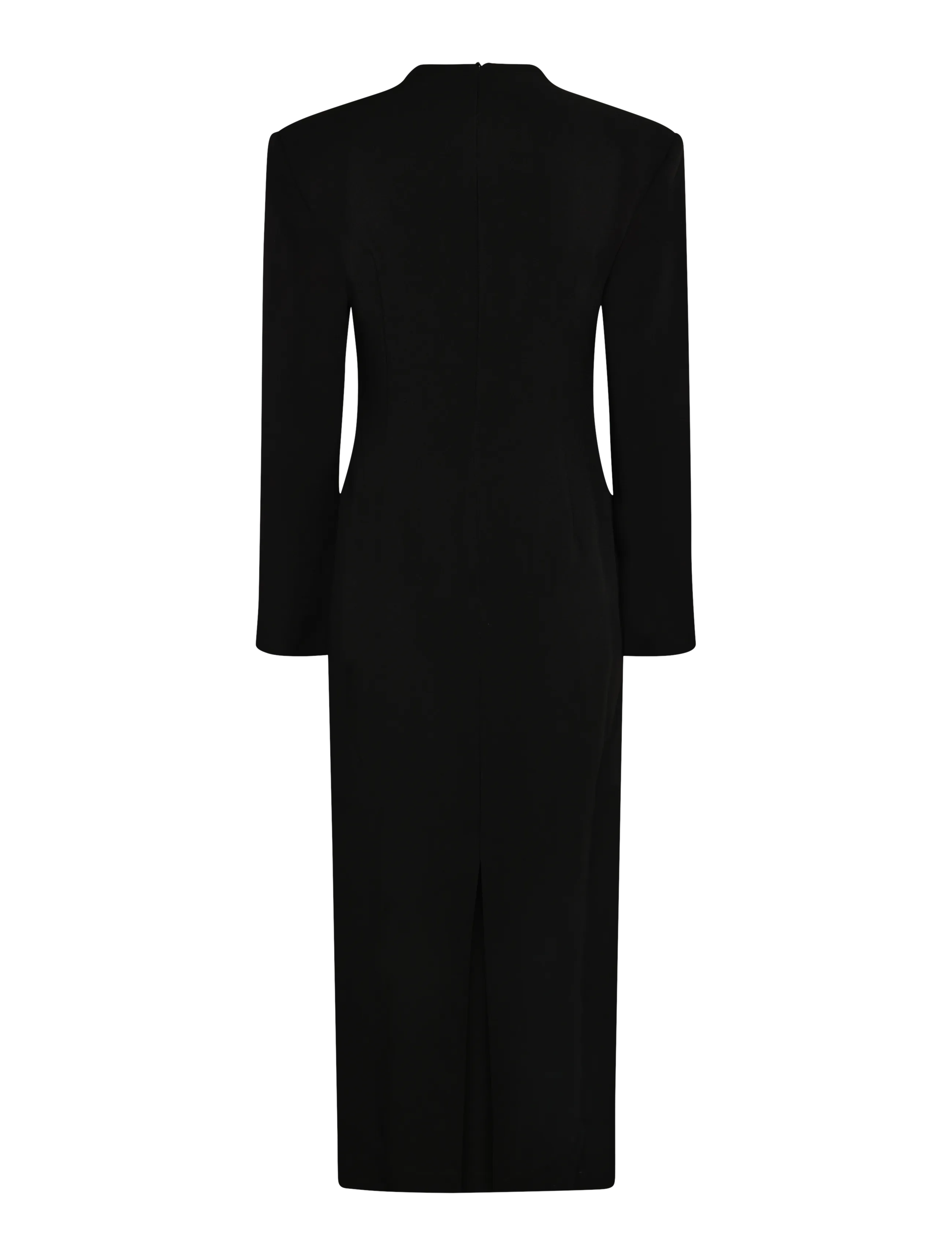 Malina - Vanesa Deep V-Neck Maxi Dress - aftenkjoler - black - 2
