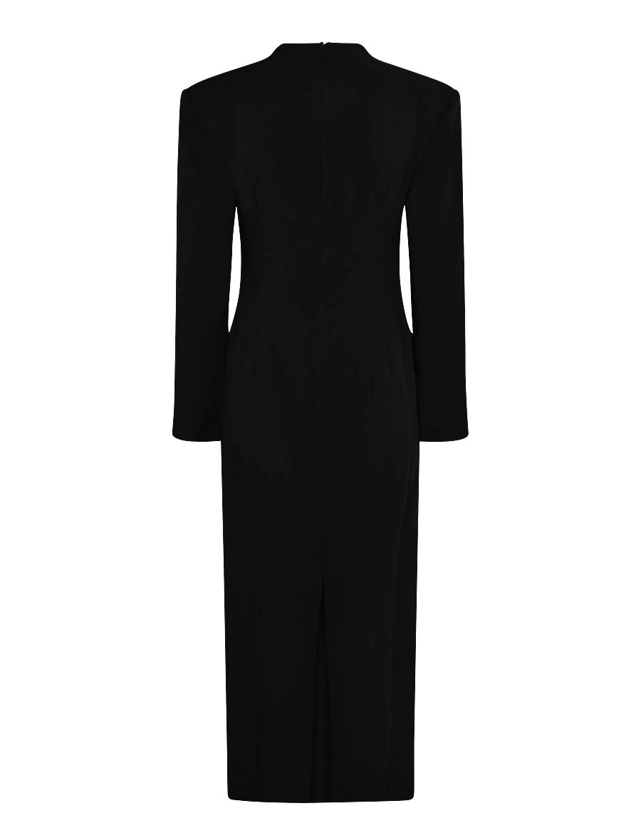 Malina - Vanesa Deep V-Neck Maxi Dress - aftenkjoler - black - 2