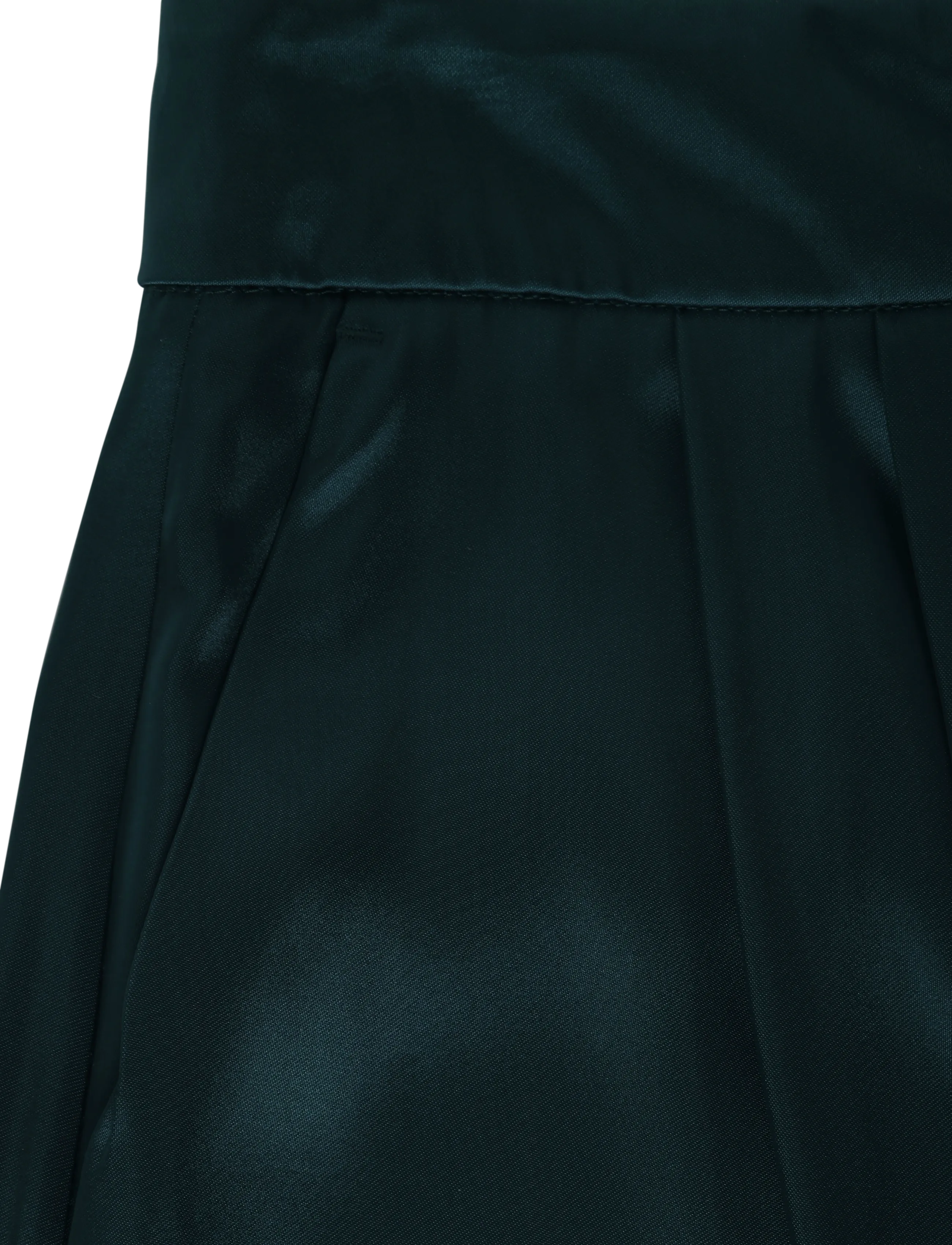 Malina - Smilla Barrel Leg Satin Trousers - barrel trousers - teal - 5