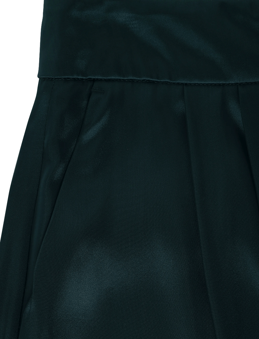 Malina - Smilla Barrel Leg Satin Trousers - hosen mit geradem bein - teal - 5