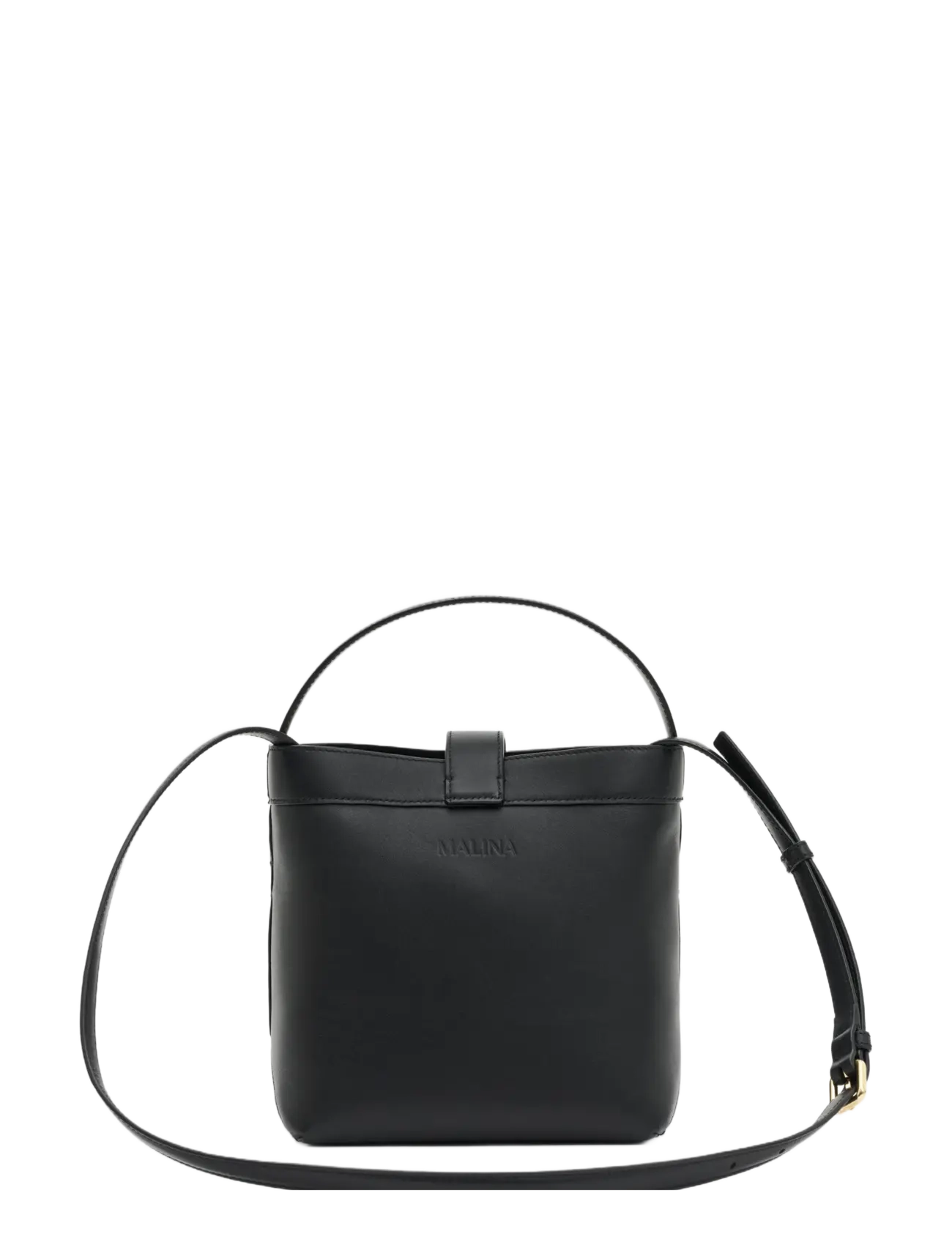 Malina - Monogram Leather Bucket Bag - besondere anlässe - black - 2