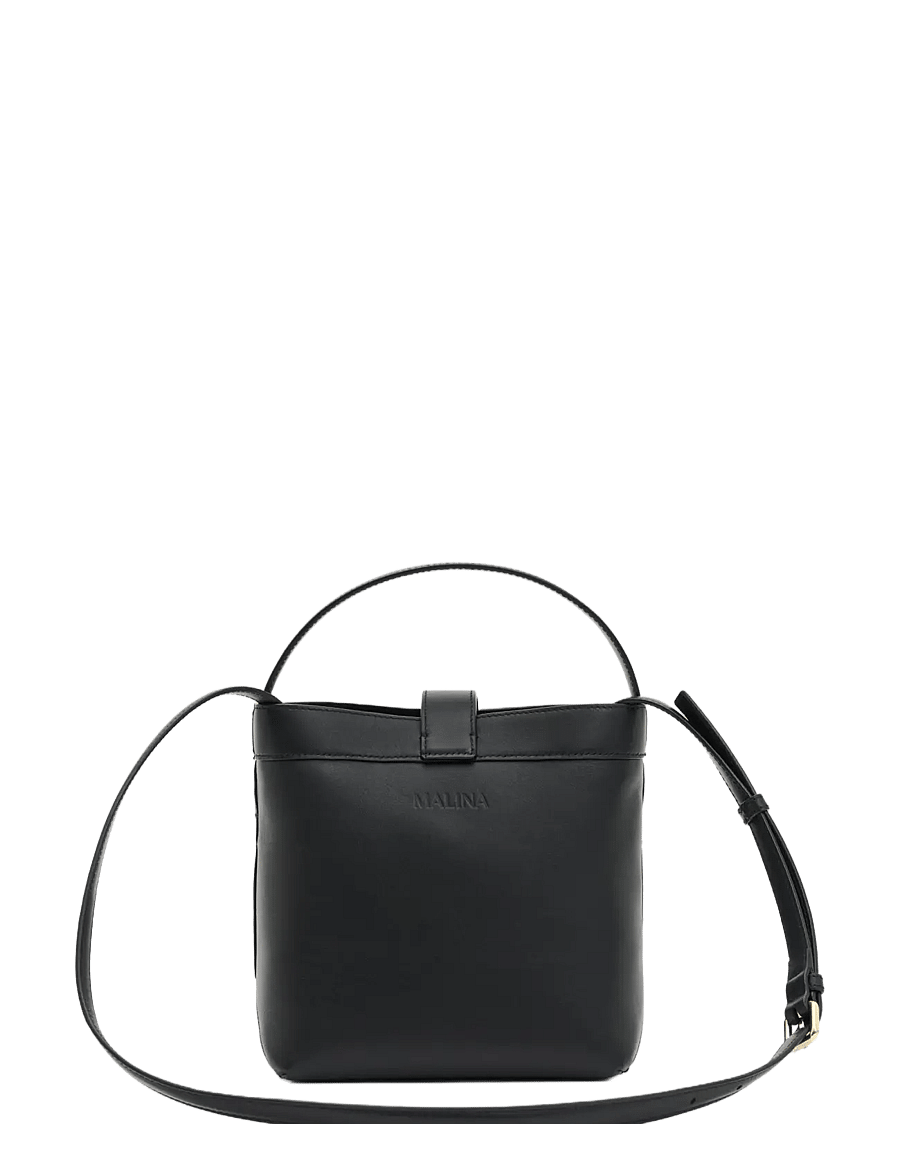 Malina - Monogram Leather Bucket Bag - besondere anlässe - black - 2