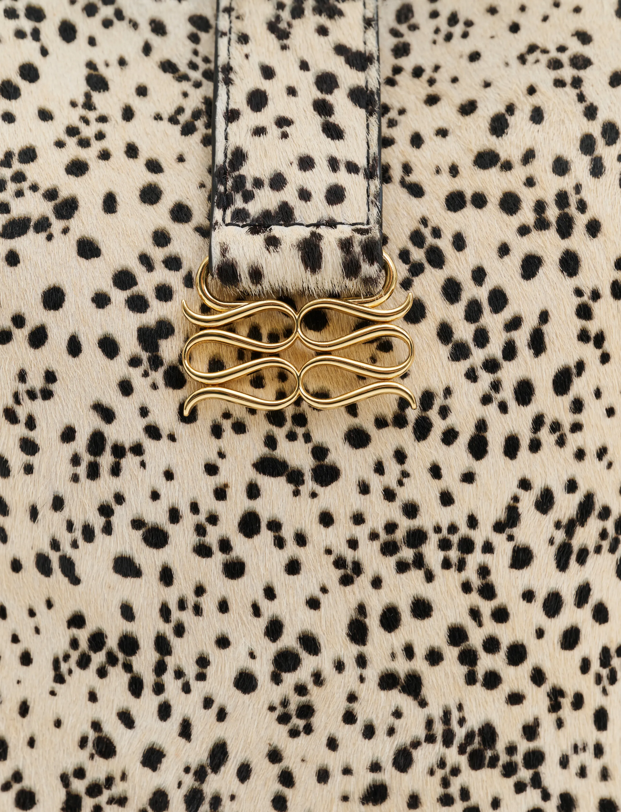 Malina - Monogram Leather Bucket Bag - besondere anlässe - shaded dot - 3