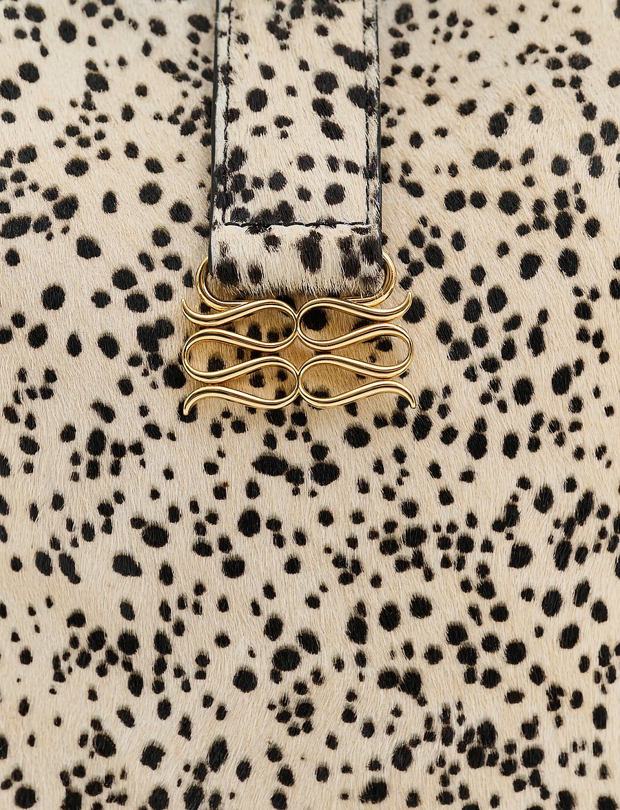 Malina - Monogram Leather Bucket Bag - besondere anlässe - shaded dot - 3