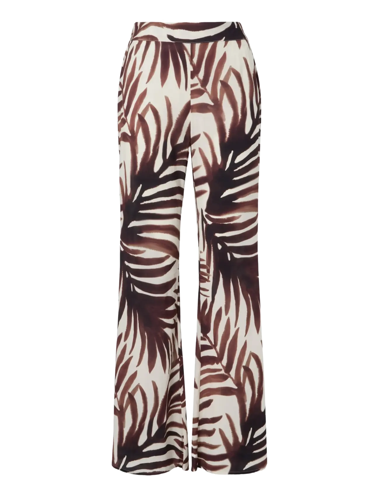 Malina - Antonia High Waist Flared Pants - flare bukser - burnt leaf - 1