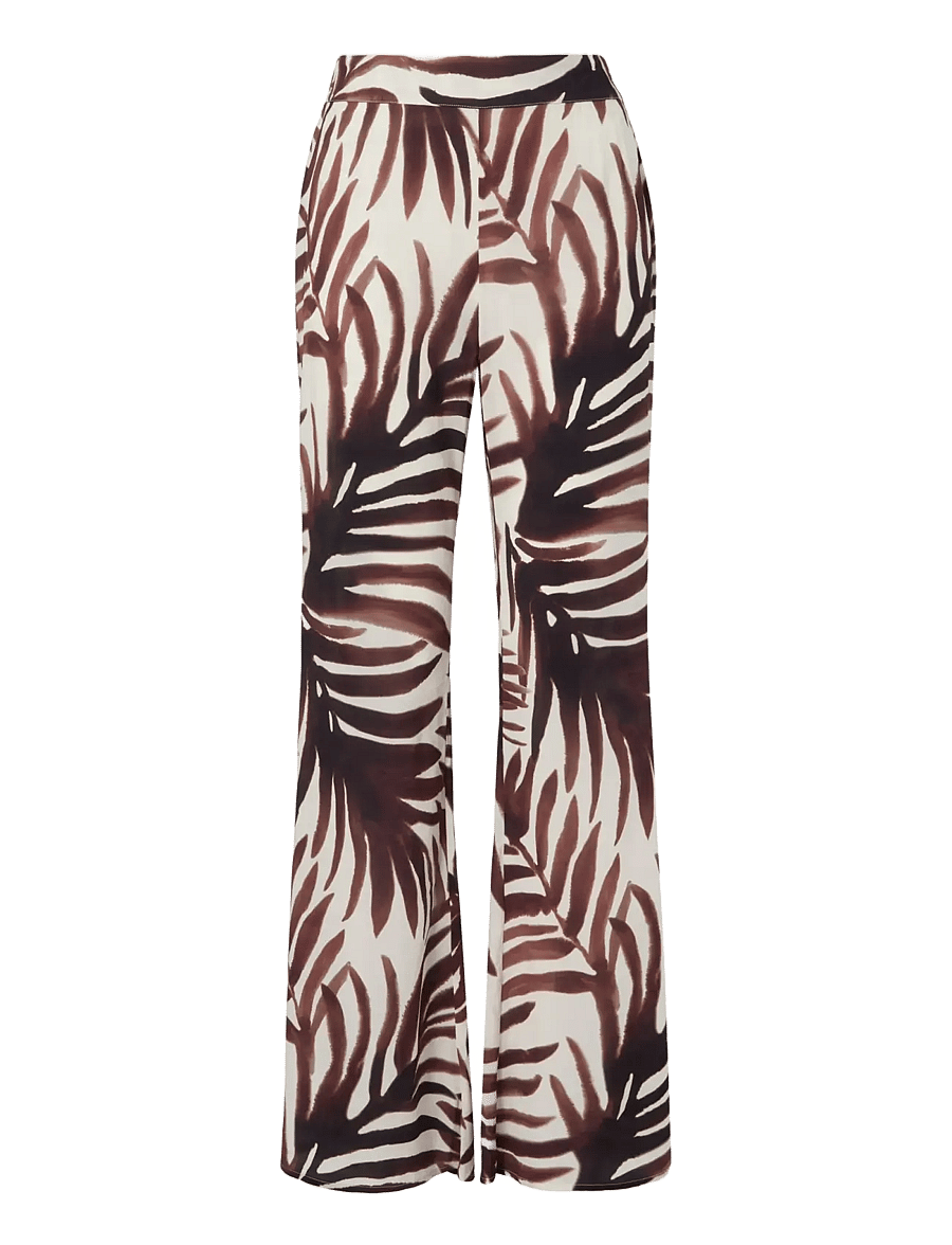 Malina - Antonia High Waist Flared Pants - flare bukser - burnt leaf - 1