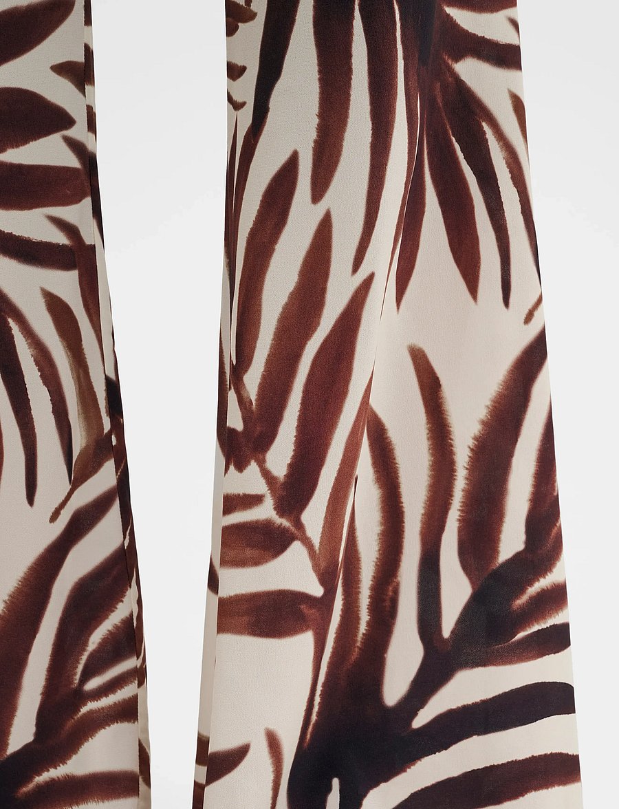 Malina - Antonia High Waist Flared Pants - flare bukser - burnt leaf - 4