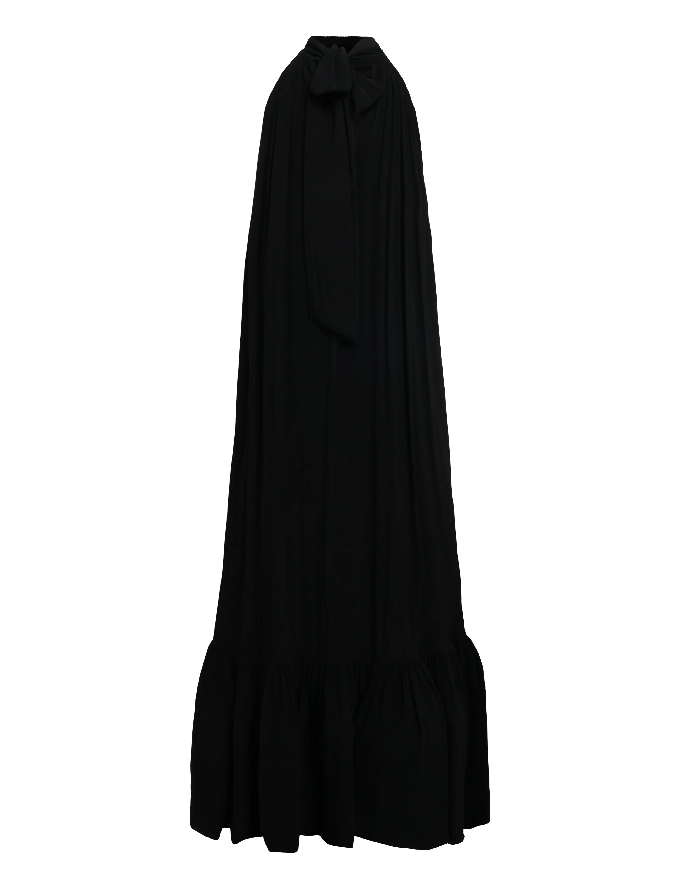 Malina - Lykke Halterneck Ruffled Maxi Dress - sommerkleider - black - 2