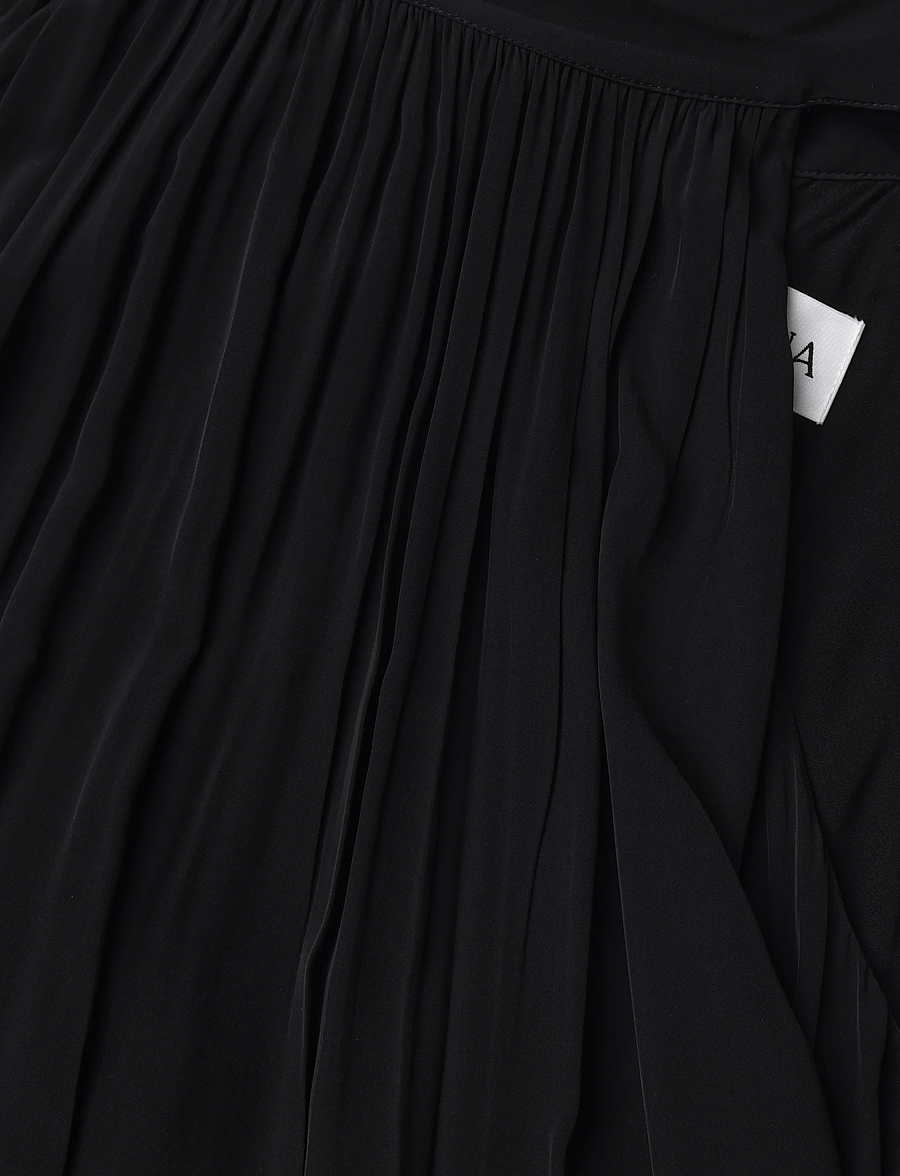 Malina - Lykke Halterneck Ruffled Maxi Dress - sommerkleider - black - 5