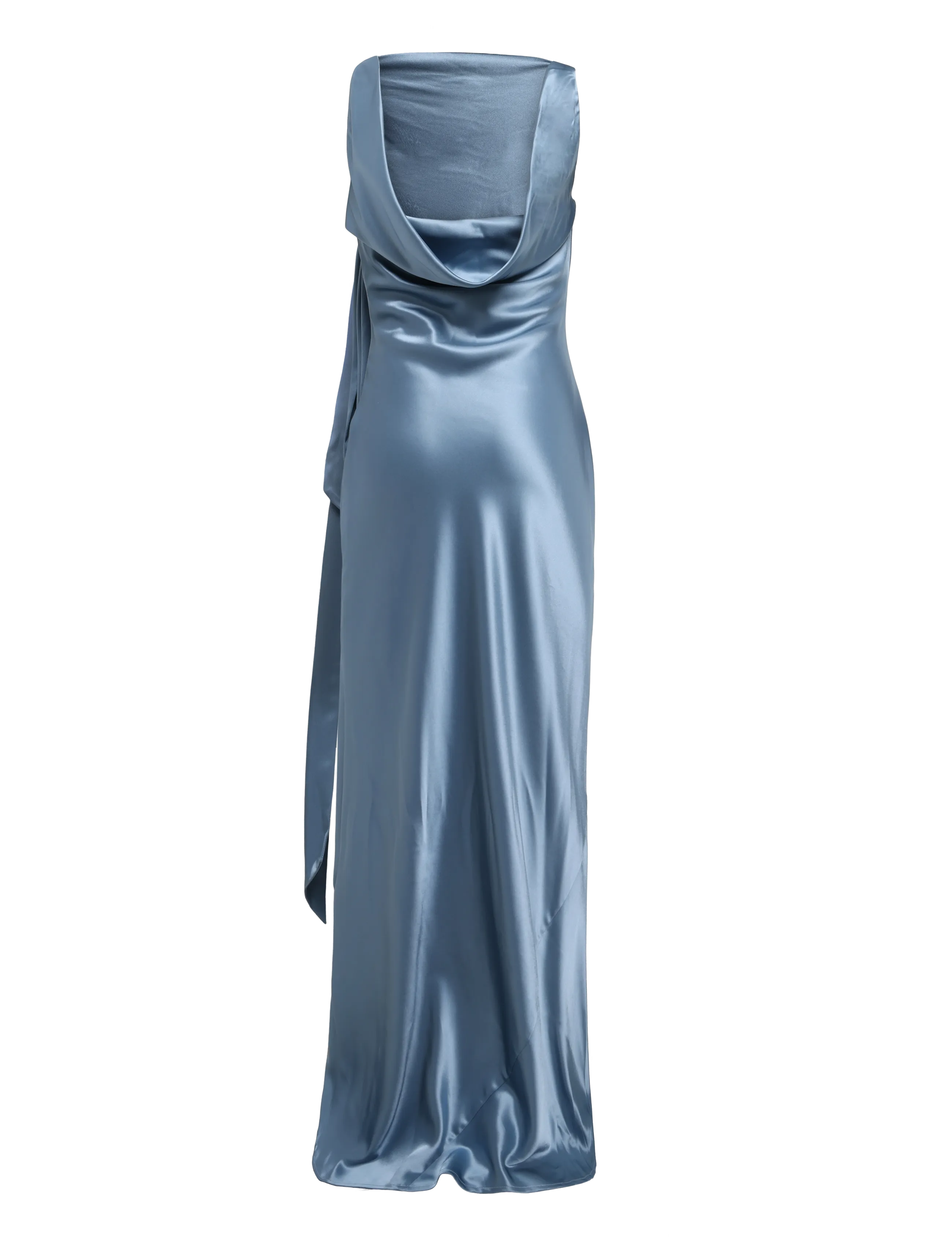 Malina - Vida Cowl Neck Scarf Maxi Dress - maksikleidid - steel blue - 2
