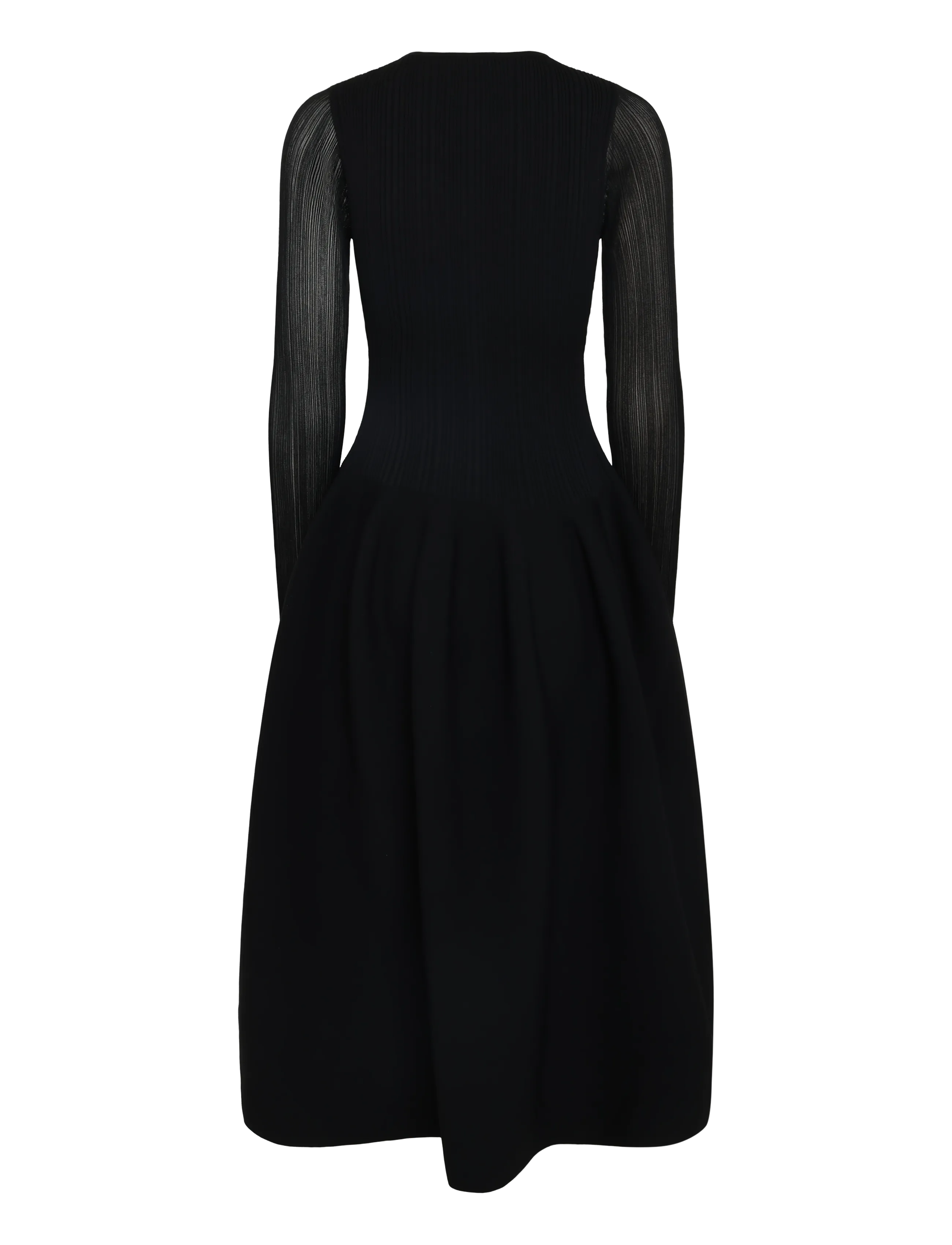 Malina - Elona Voluminous Skirt Knitted Midi Dress - cocktailkleider - black - 2