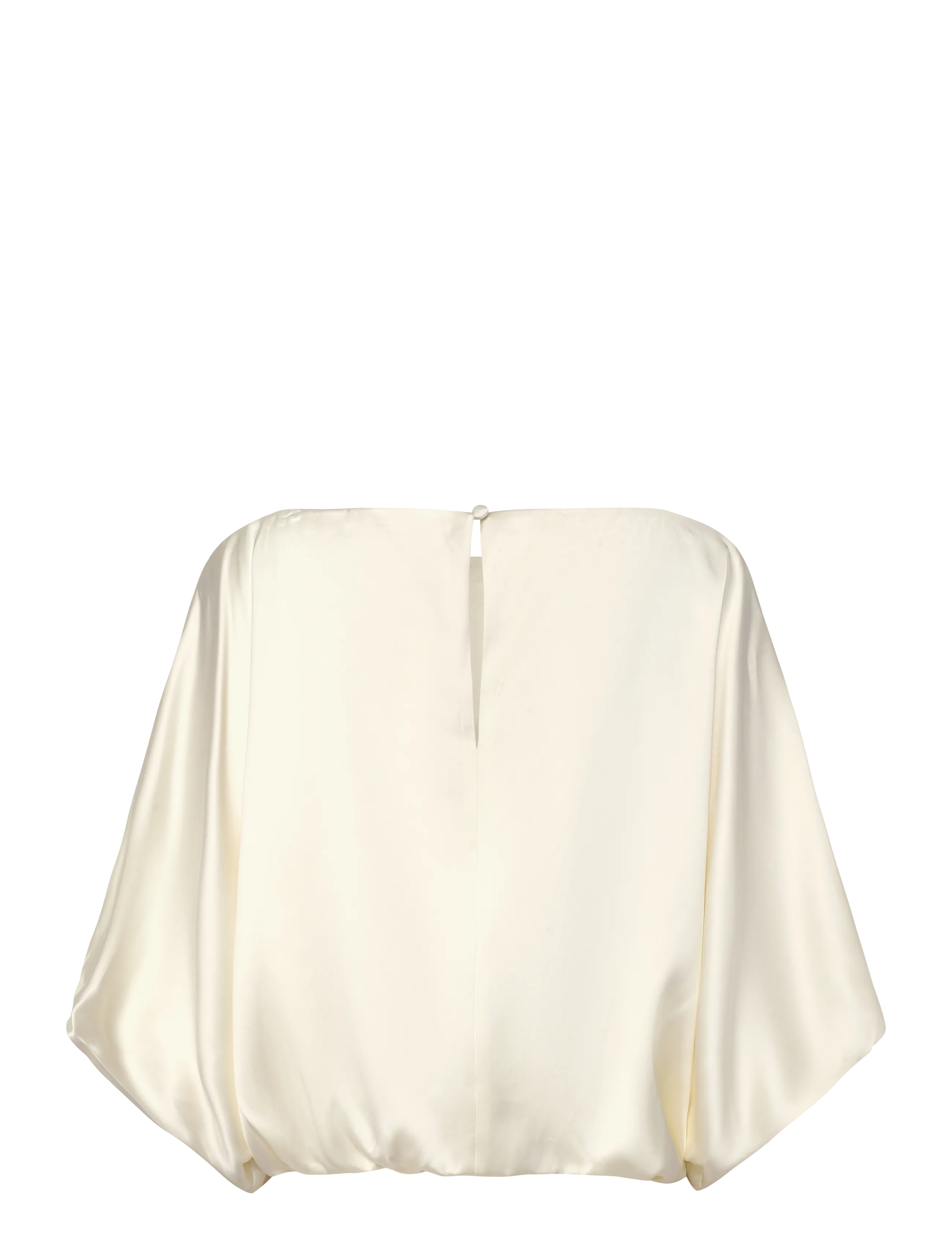 Malina - Havanna Boat-Neck Puff-Sleeve Blouse - palaidinės trumpomis rankovėmis - pearl - 2