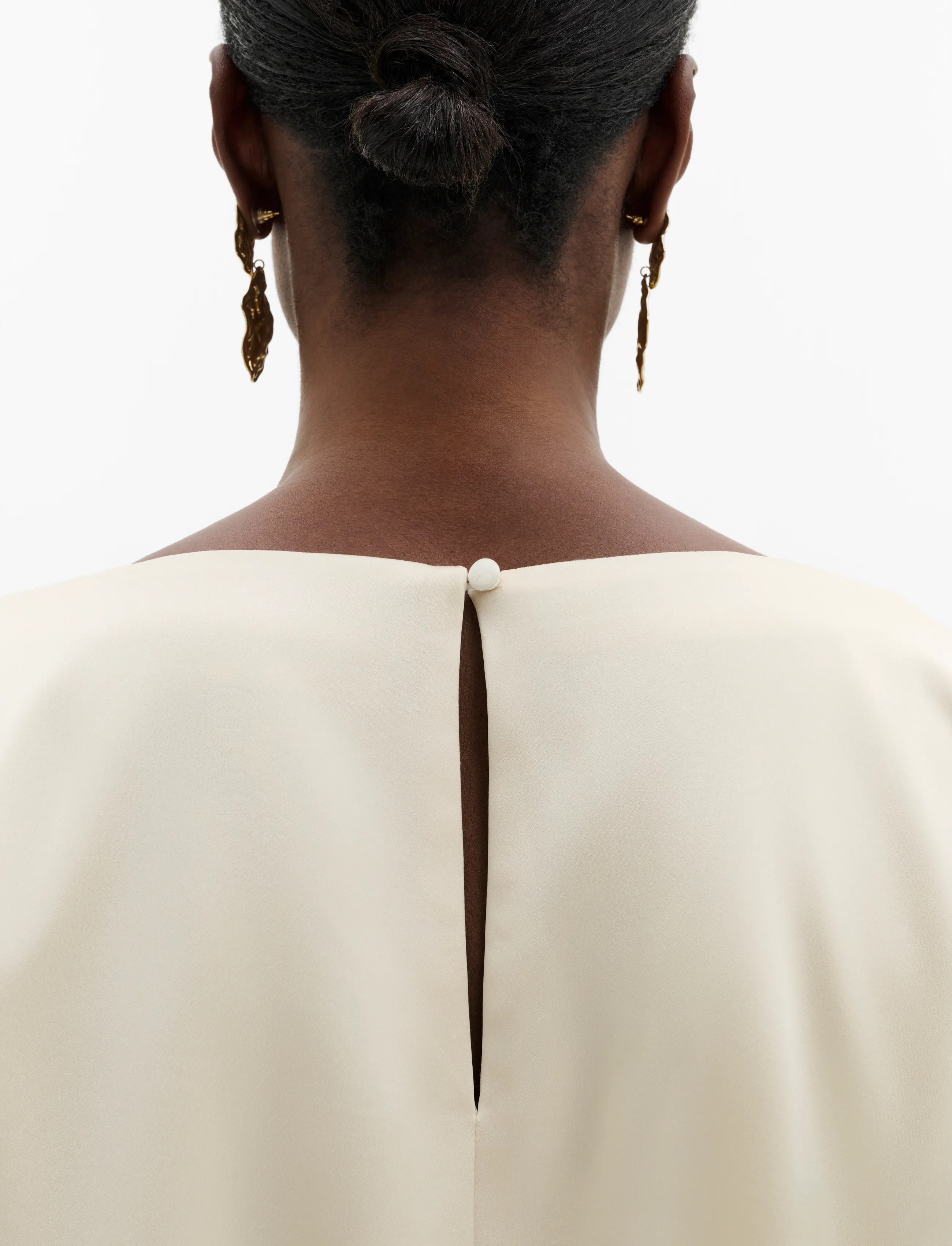 Malina Havanna Boat-Neck Puff-Sleeve Blouse - Blusen - PEARL / cream