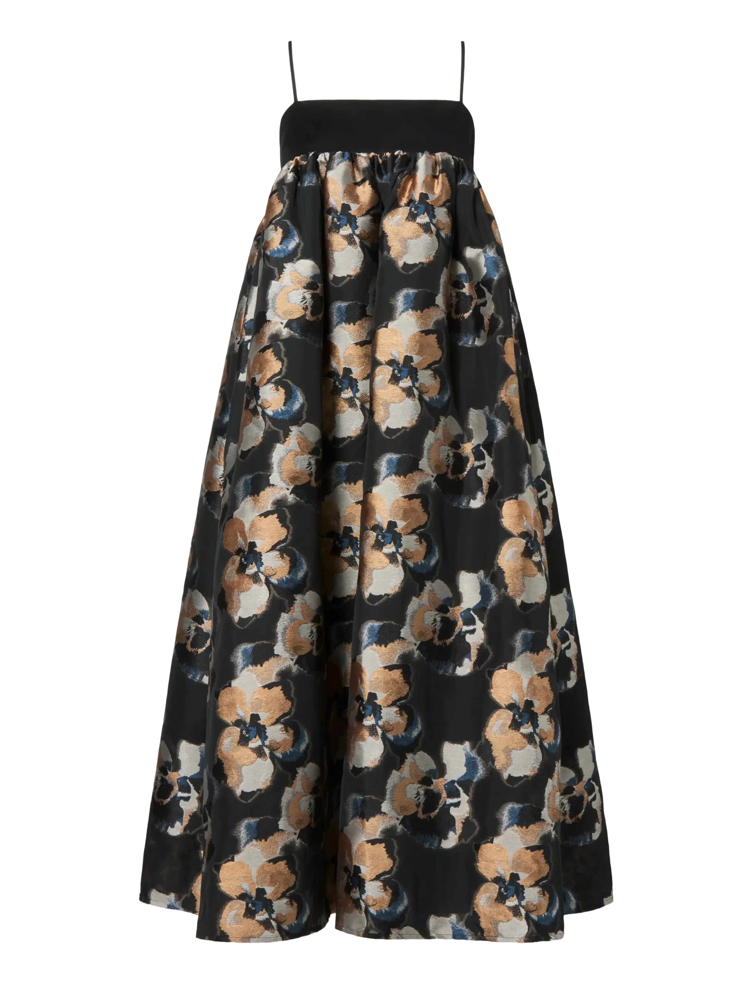 Malina - Vivi Voluminous Skirt Midi dress - cocktailklänningar - dark blooms - 1