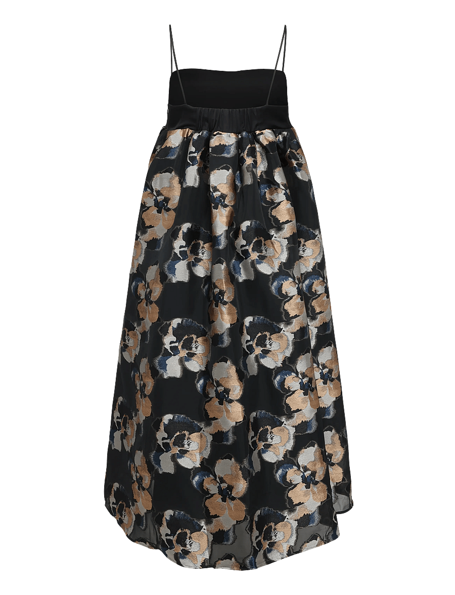 Malina - Vivi Voluminous Skirt Midi dress - cocktailkjoler - dark blooms - 2