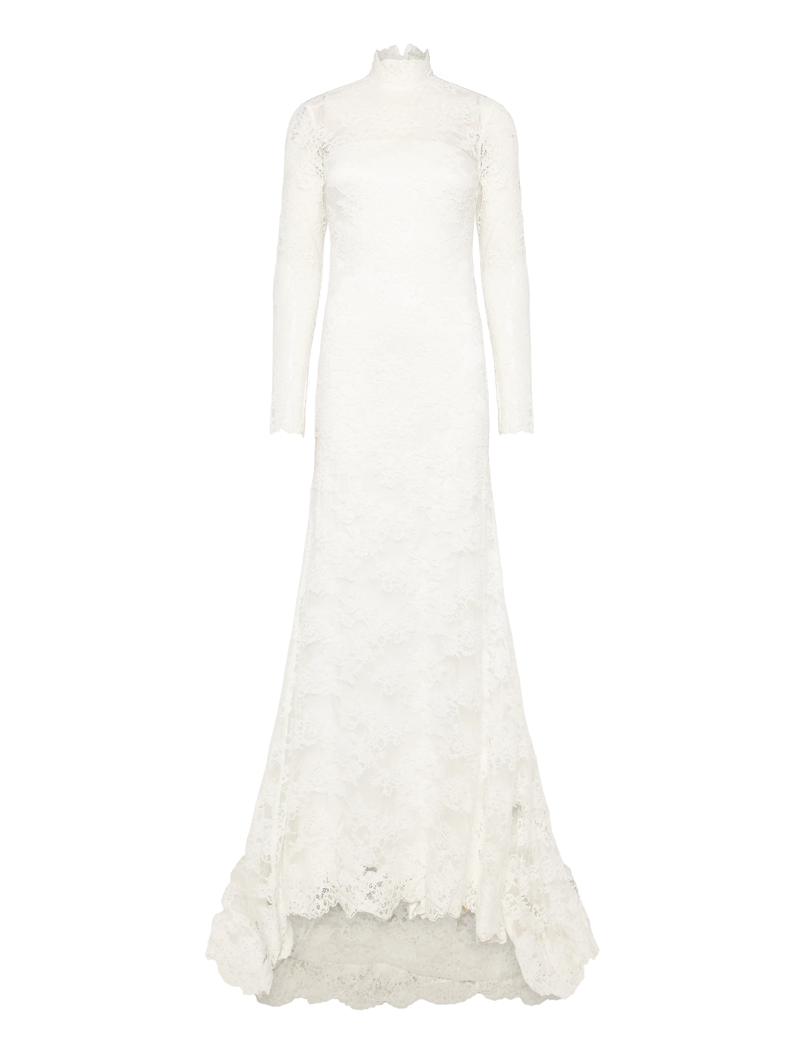 Malina - Leonore Long Sleeved Lace Bridal Gown - lace dresses - ivory - 1
