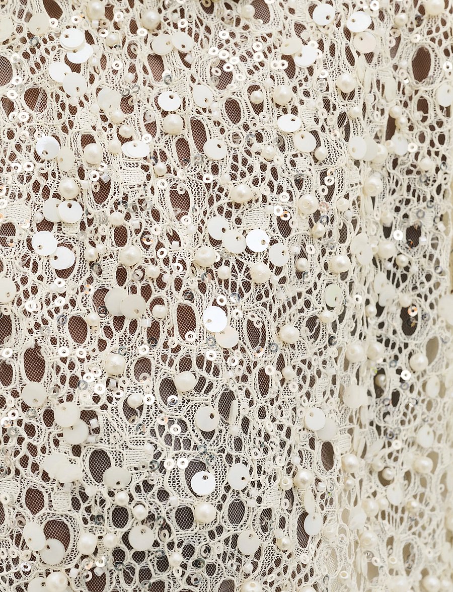 Malina - Philippa Embellished Lace Shirt - pearl - 4