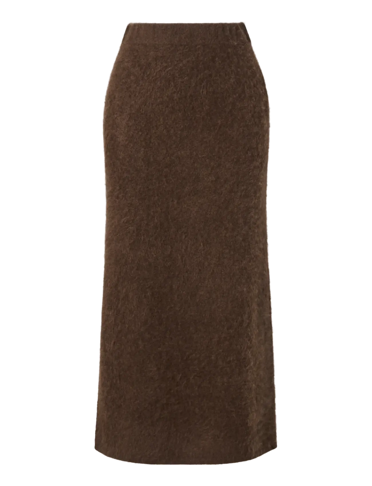 Malina - Leya Brushed Knitted Midi Skirt - dark brown - 1