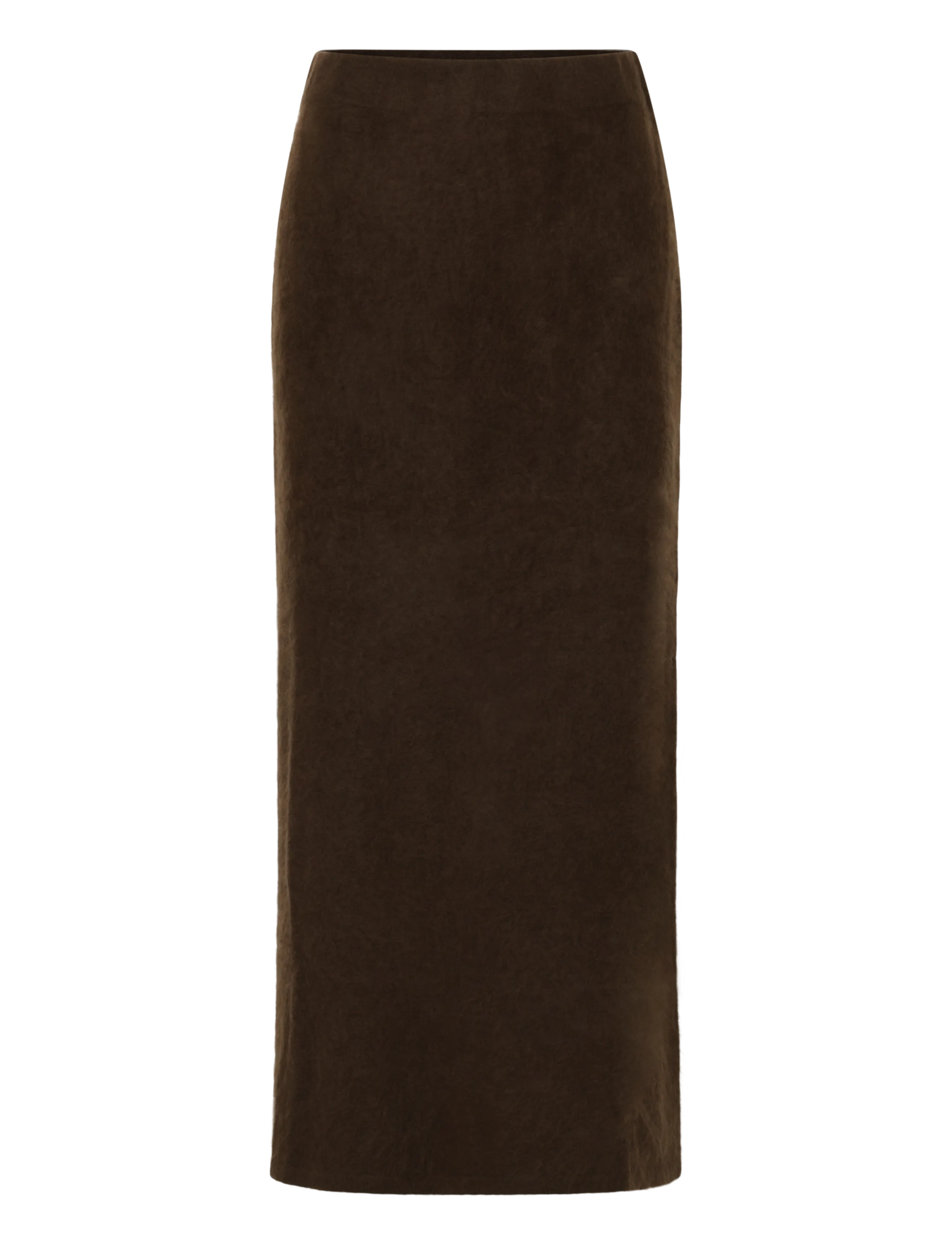 Malina Leya Brushed Knitted Midi Skirt - Sommer in der Stadt - DARK BROWN / brown