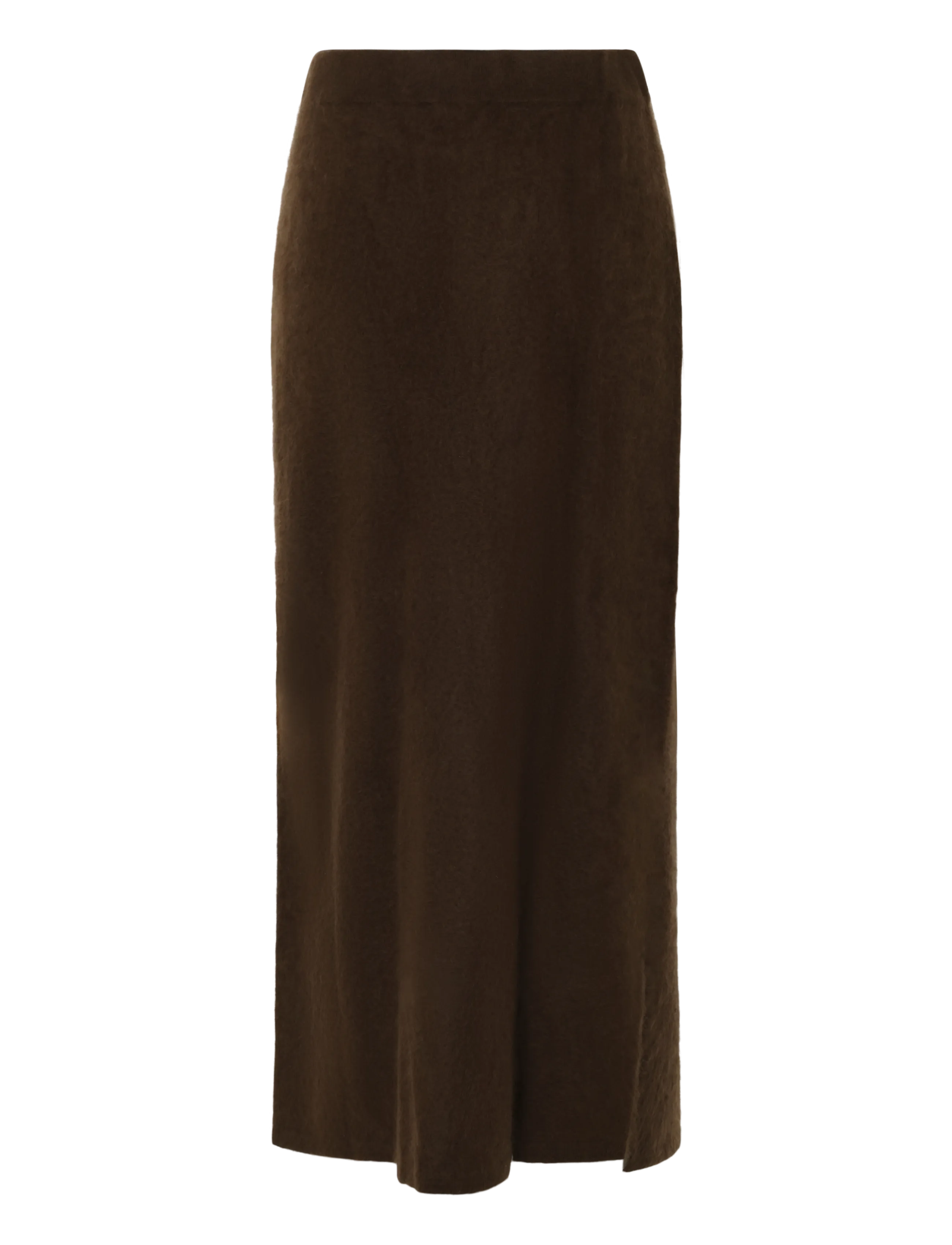 Malina - Leya Brushed Knitted Midi Skirt - gebreide rokken - dark brown - 2