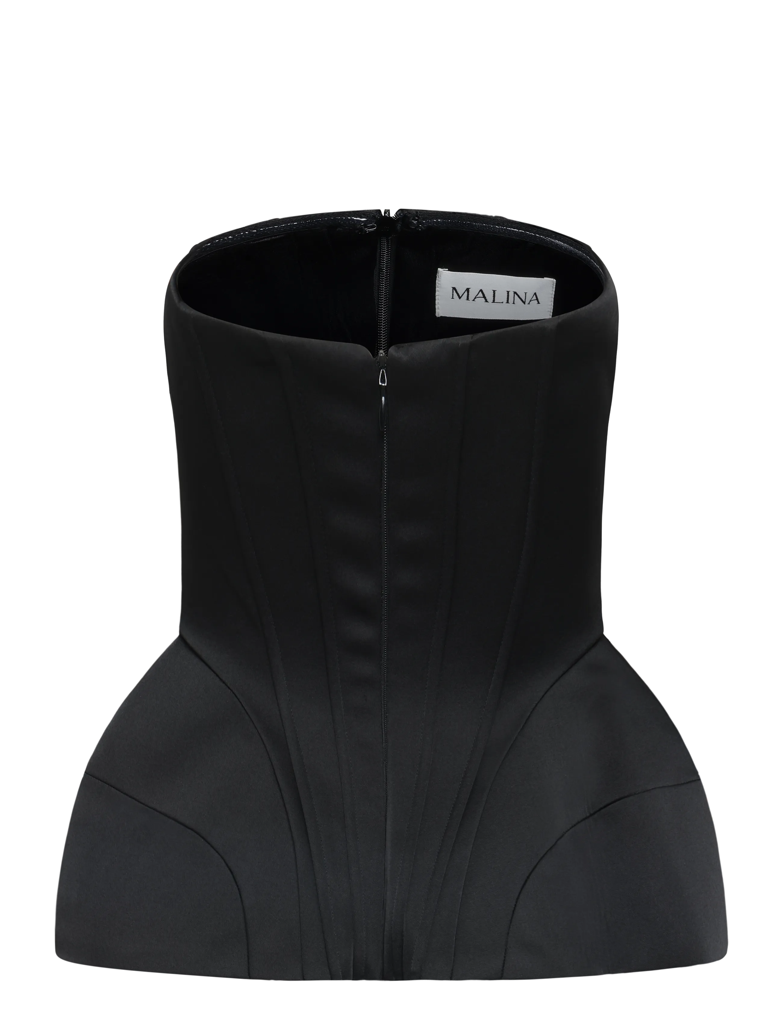 Malina - Bellina Sculpted Corset Top - lühikesed topid - black - 2