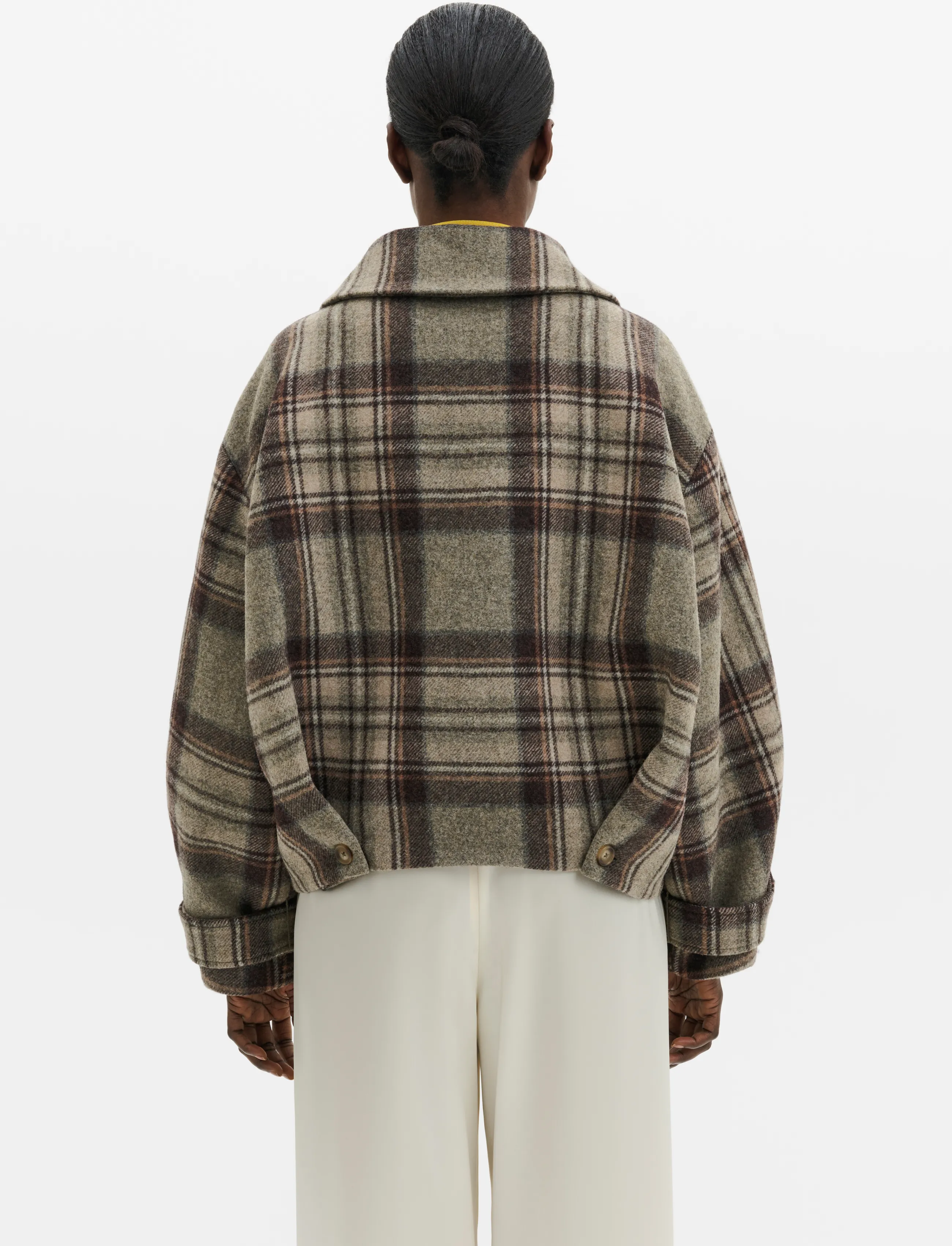 Malina - Callie Barrel Sleeve Jacket - wolljacken - steel checks - 2