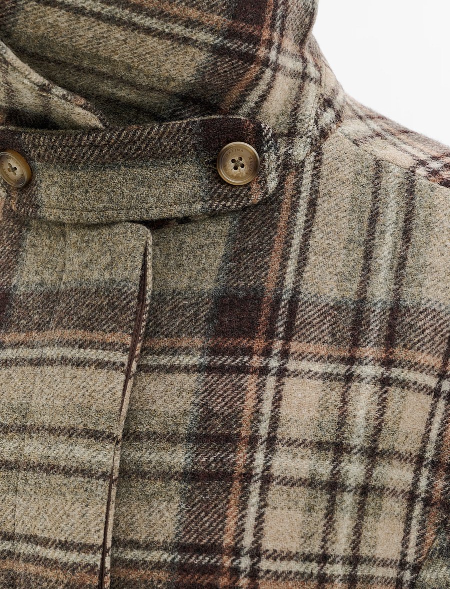 Malina - Callie Barrel Sleeve Jacket - ulljackor - steel checks - 4