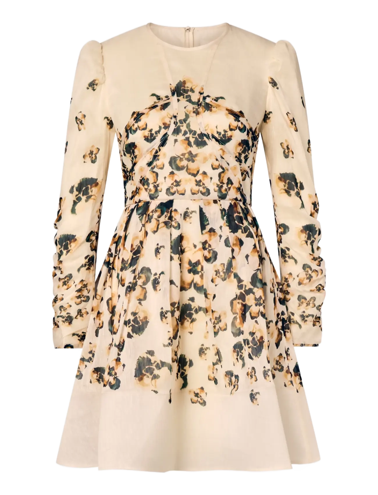 Malina - Leoni Silk Blend Mini Dress - korta klänningar - blooms - 1