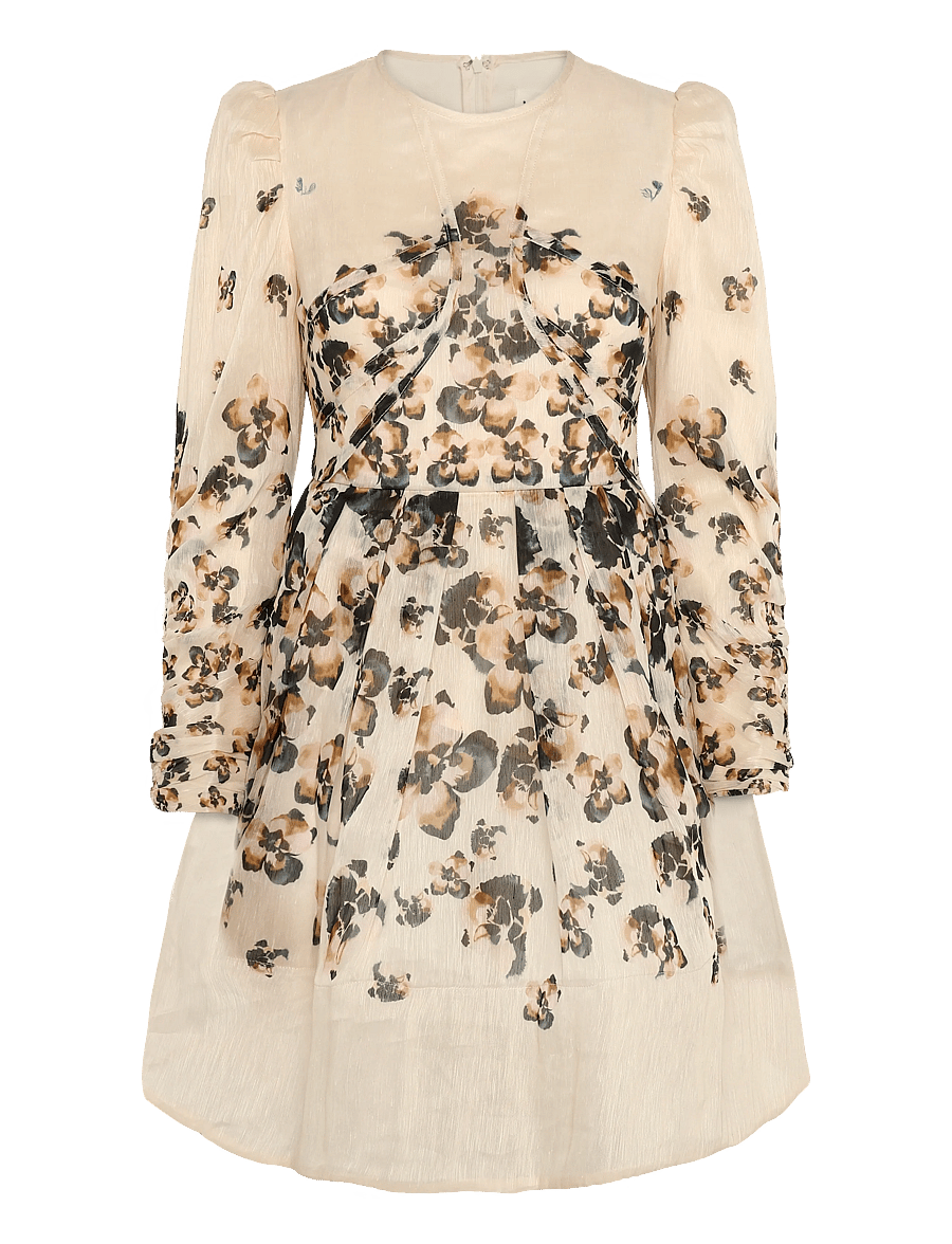 Malina - Leoni Silk Blend Mini Dress - sukienki krótkie - blooms - 1