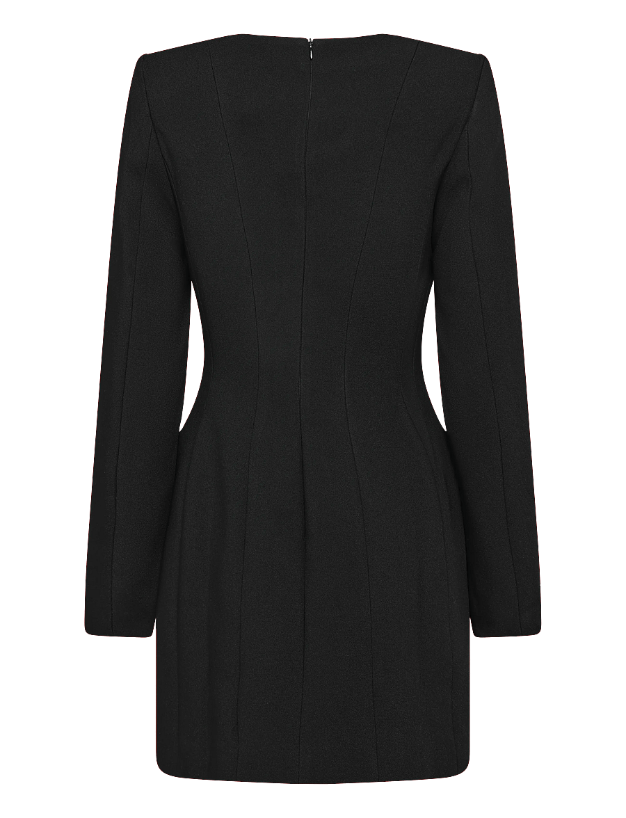 Malina - Ninni Cut-Out Shoulder Hourglass Mini Dress - cocktailkjoler - black - 2