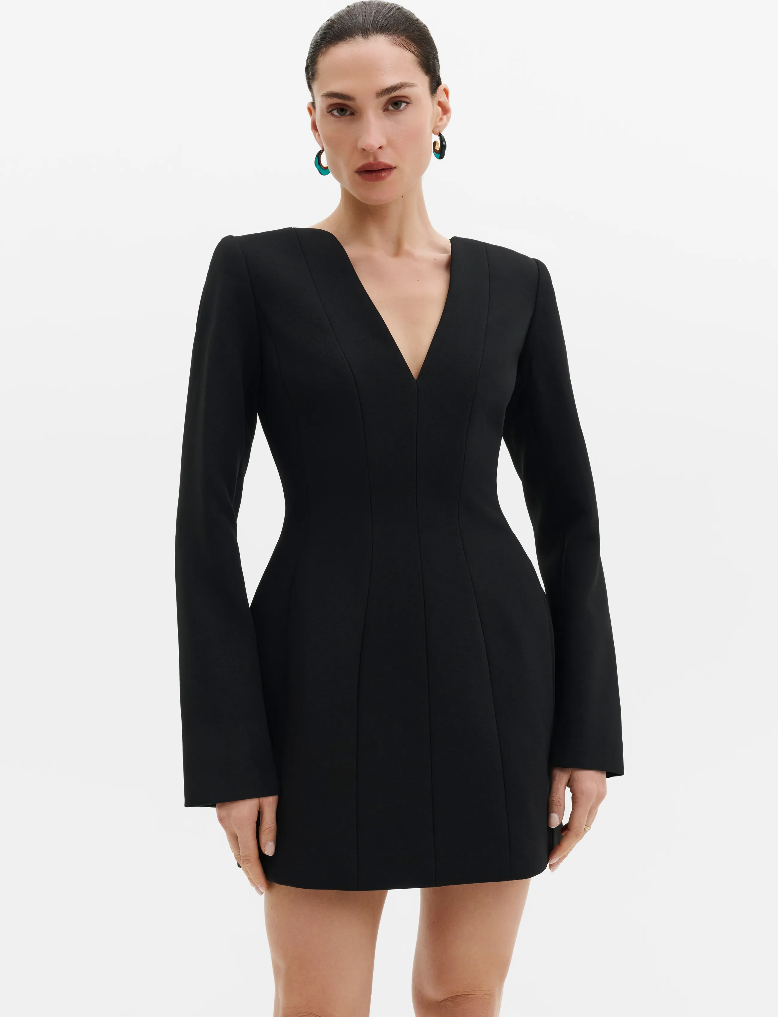 Malina Ninni Cut-Out Shoulder Hourglass Mini Dress - Kläder - BLACK / black