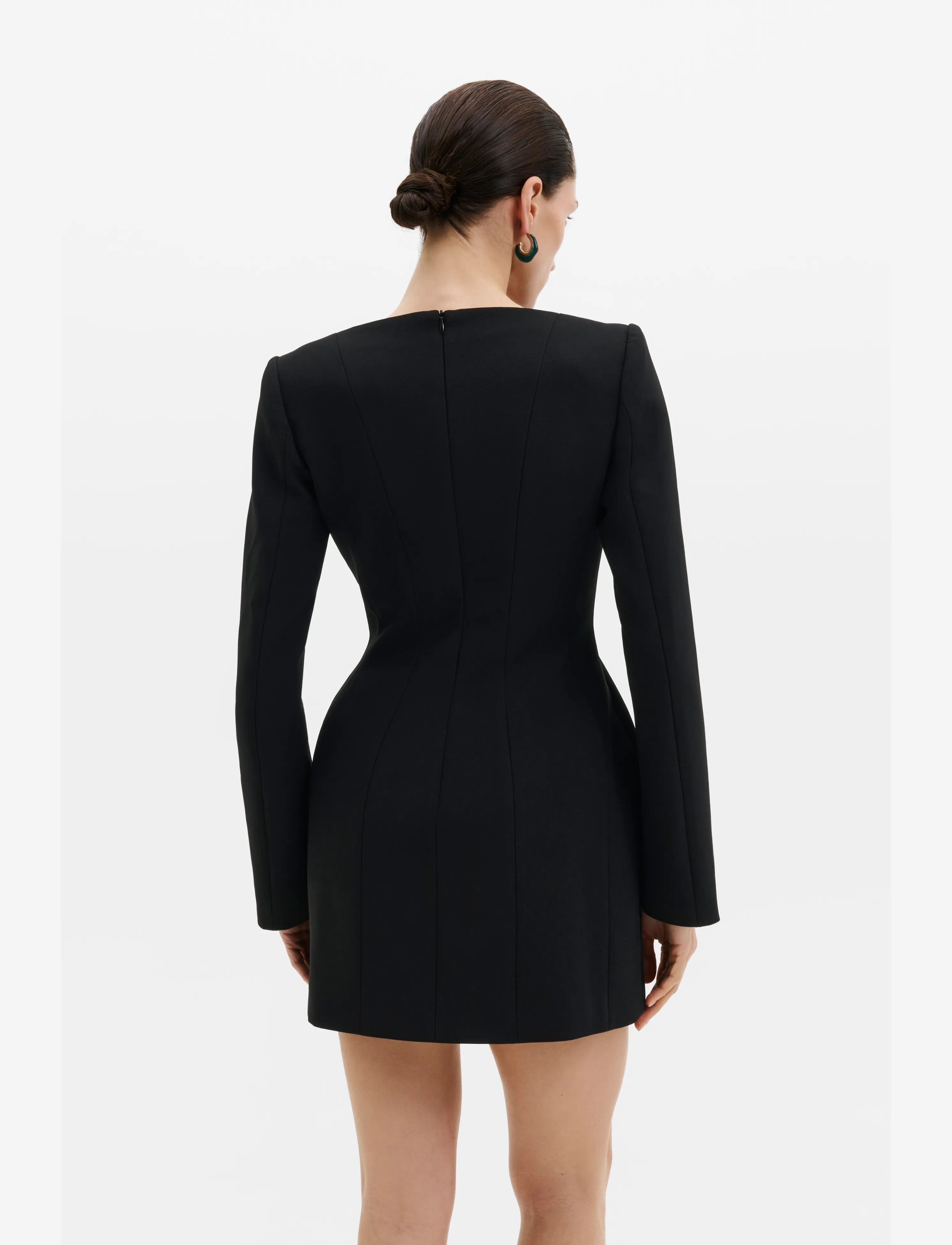 Malina - Ninni Cut-Out Shoulder Hourglass Mini Dress - cocktailklänningar - black - 2