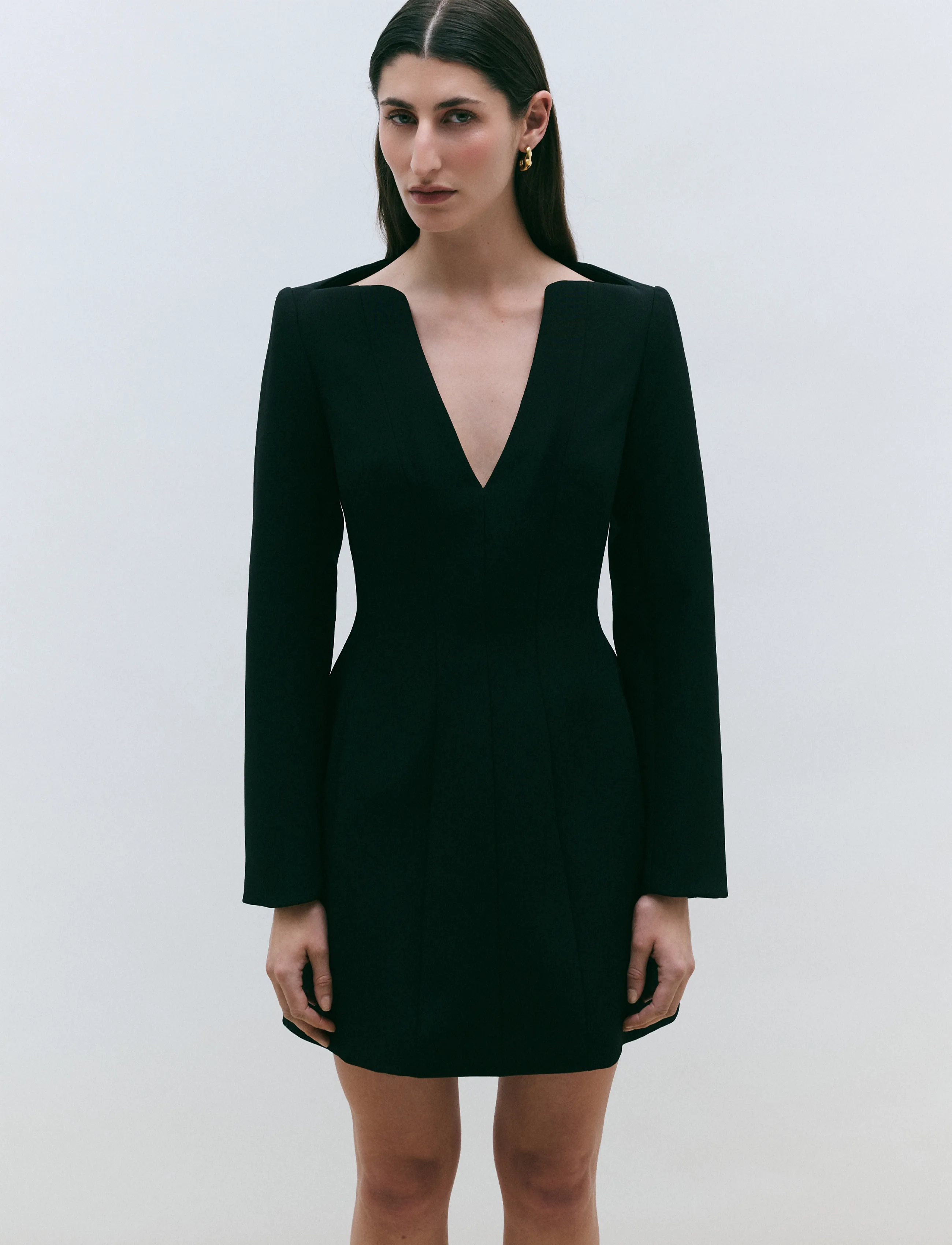 Malina - Ninni Cut-Out Shoulder Hourglass Mini Dress - cocktail dresses - black - 5