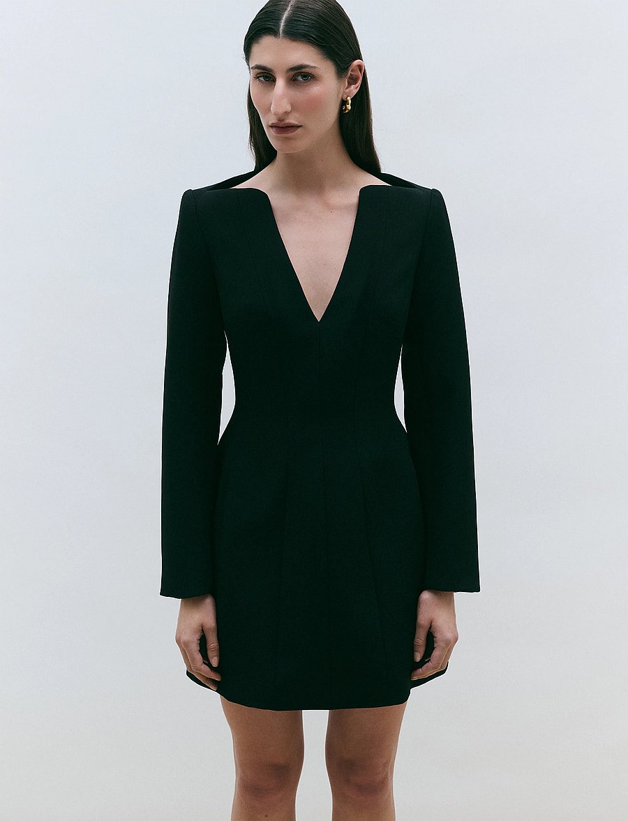 Malina - Ninni Cut-Out Shoulder Hourglass Mini Dress - cocktailkleider - black - 5