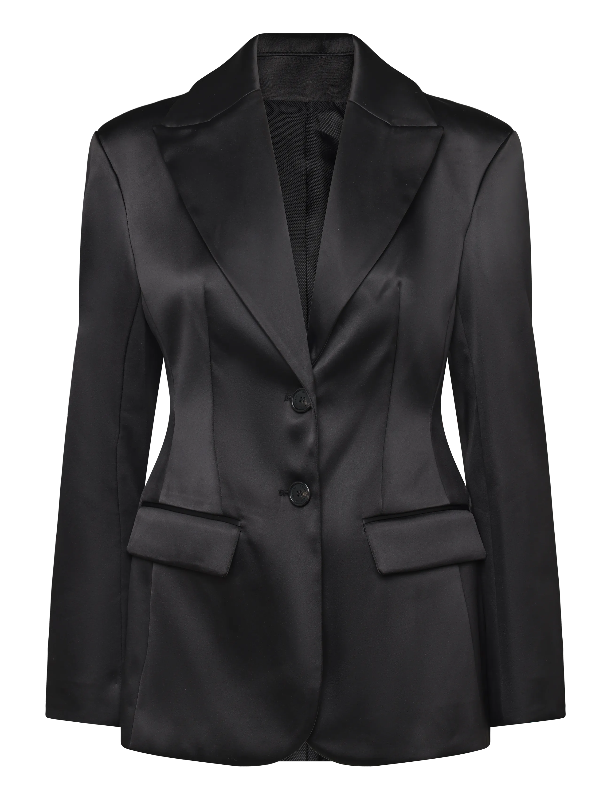 Malina - Ella Tailored Peplum Blazer - single breasted blazers - black - 1